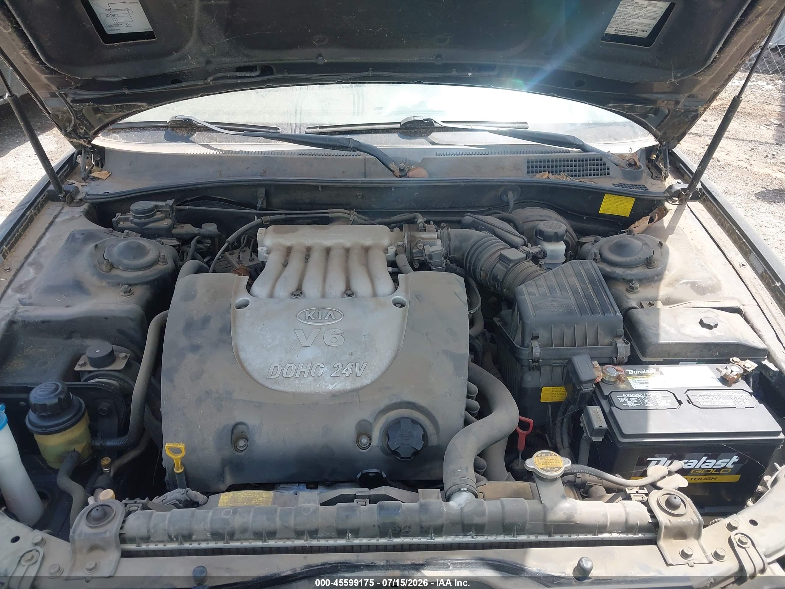2003 Kia Optima Lx V6/se V6 Black vin: KNAGD128135248046