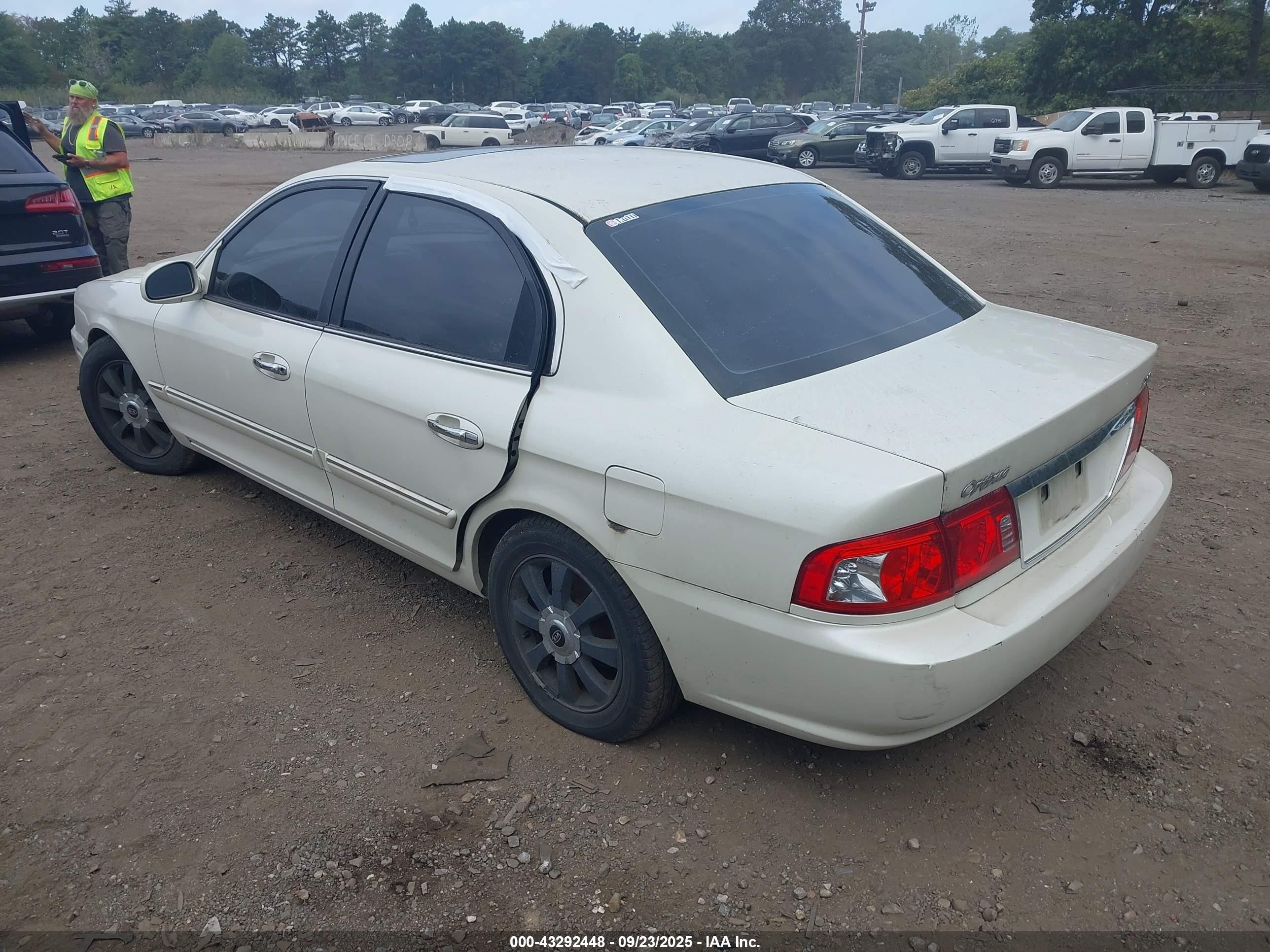 2004 Kia Optima Ex V6/lx V6 White vin: KNAGD128145297331