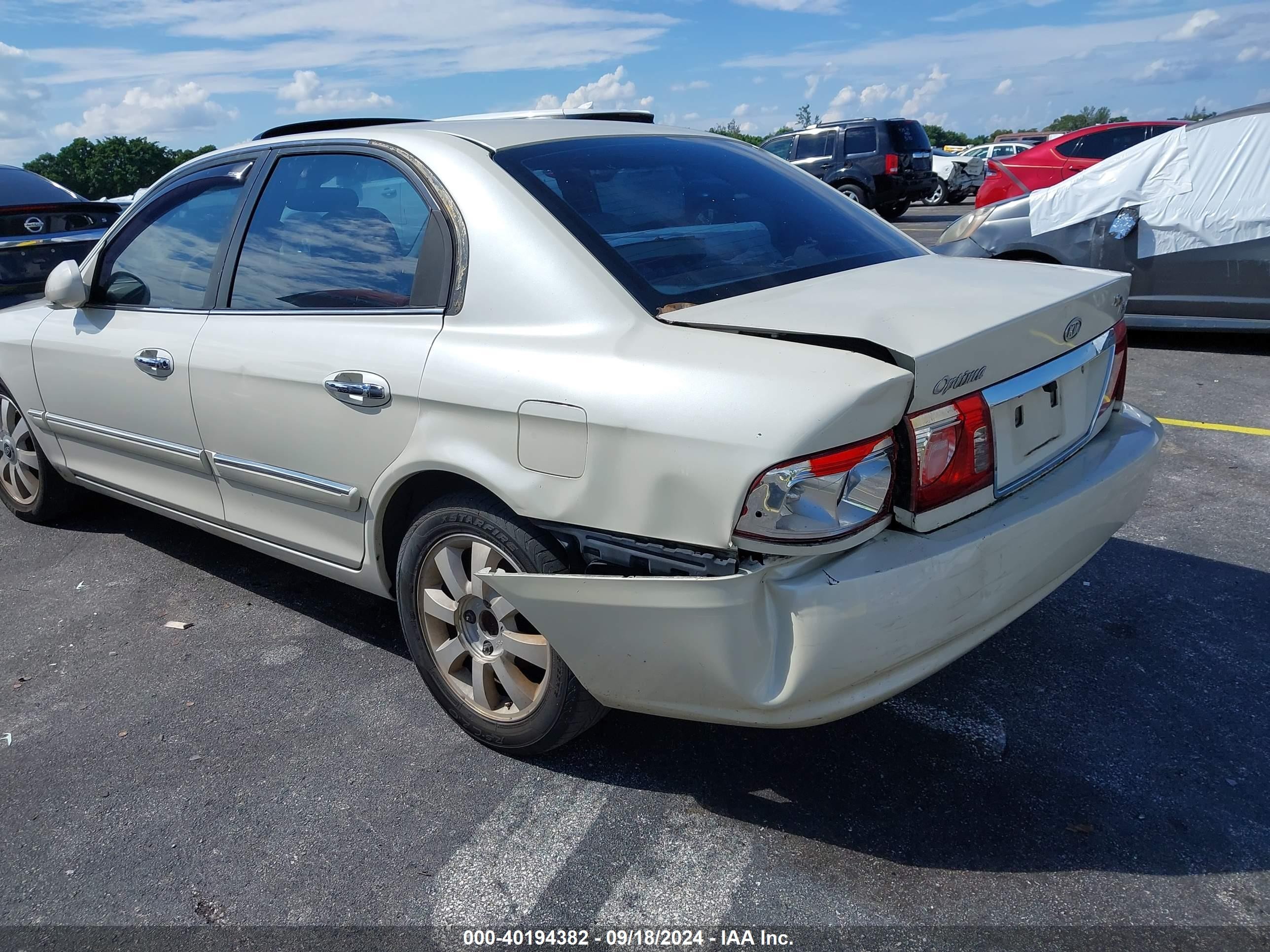 2004 Kia Optima Ex V6/lx V6 Beige vin: KNAGD128145356281