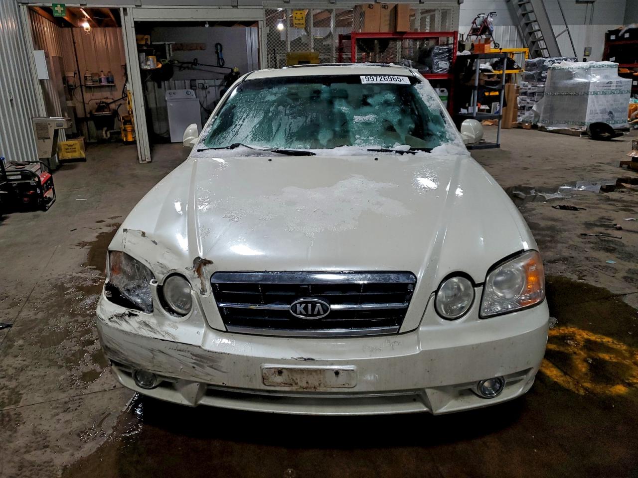2004 Kia Optima Lx White vin: KNAGD128245312998