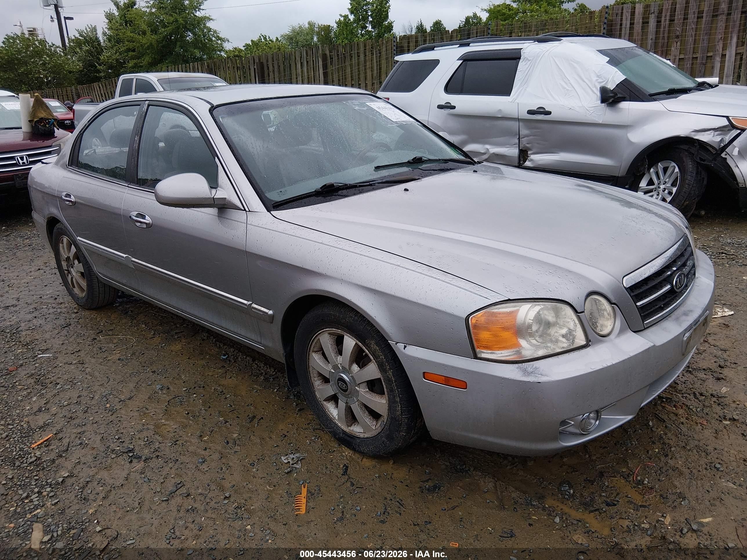 2004 Kia Optima Ex V6/lx V6 Silver vin: KNAGD128345306014
