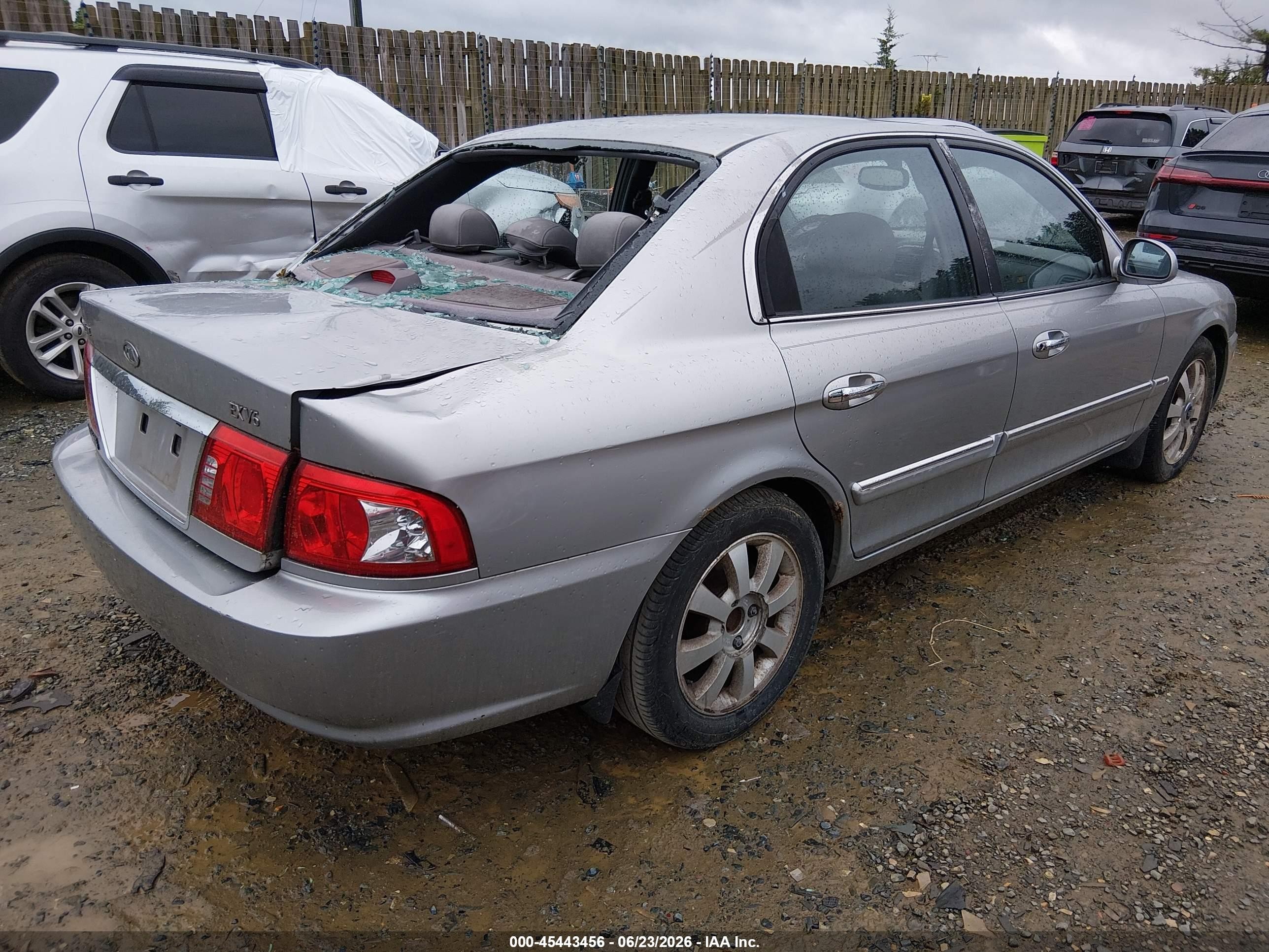 2004 Kia Optima Ex V6/lx V6 Silver vin: KNAGD128345306014