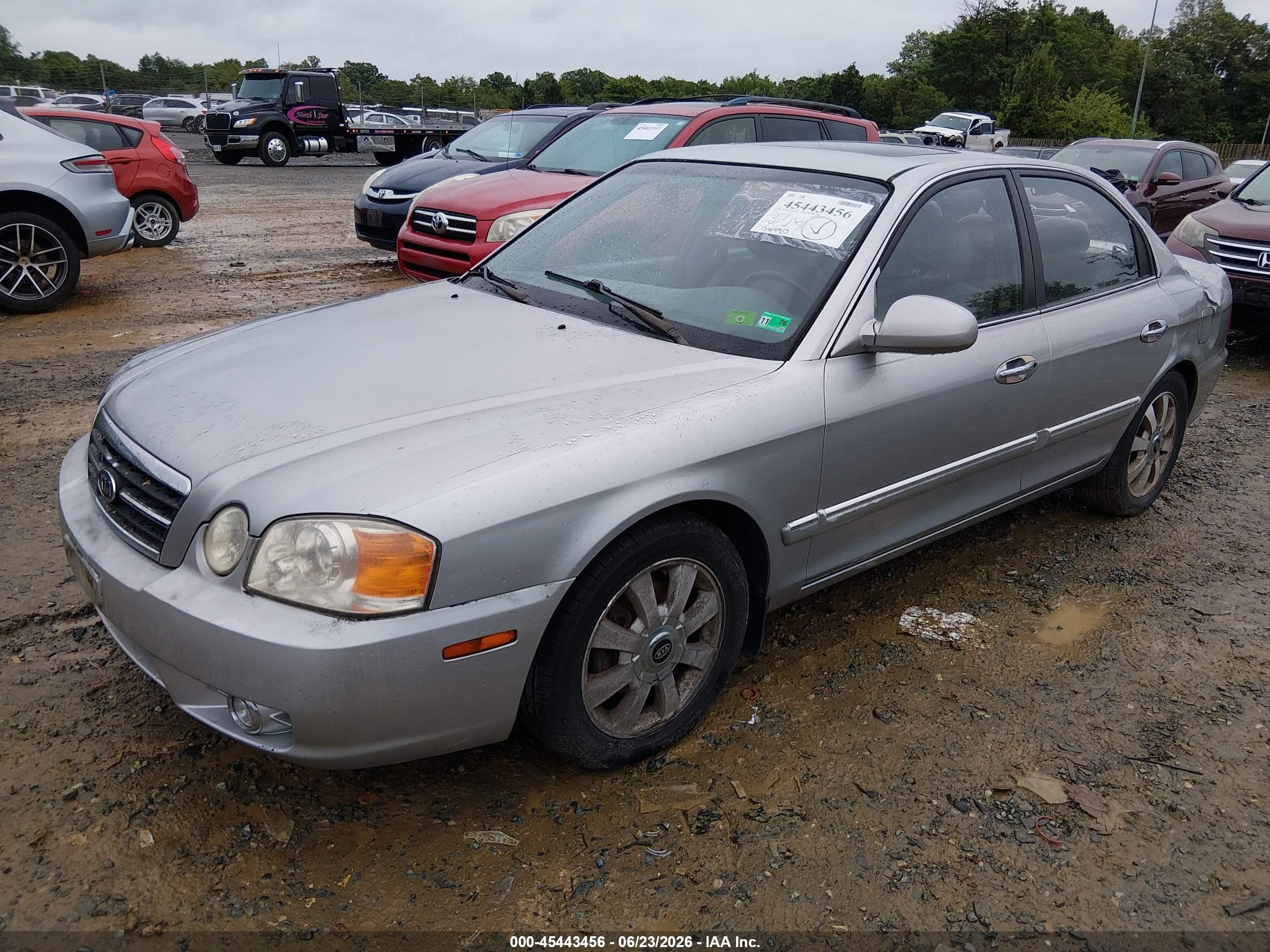 2004 Kia Optima Ex V6/lx V6 Silver vin: KNAGD128345306014