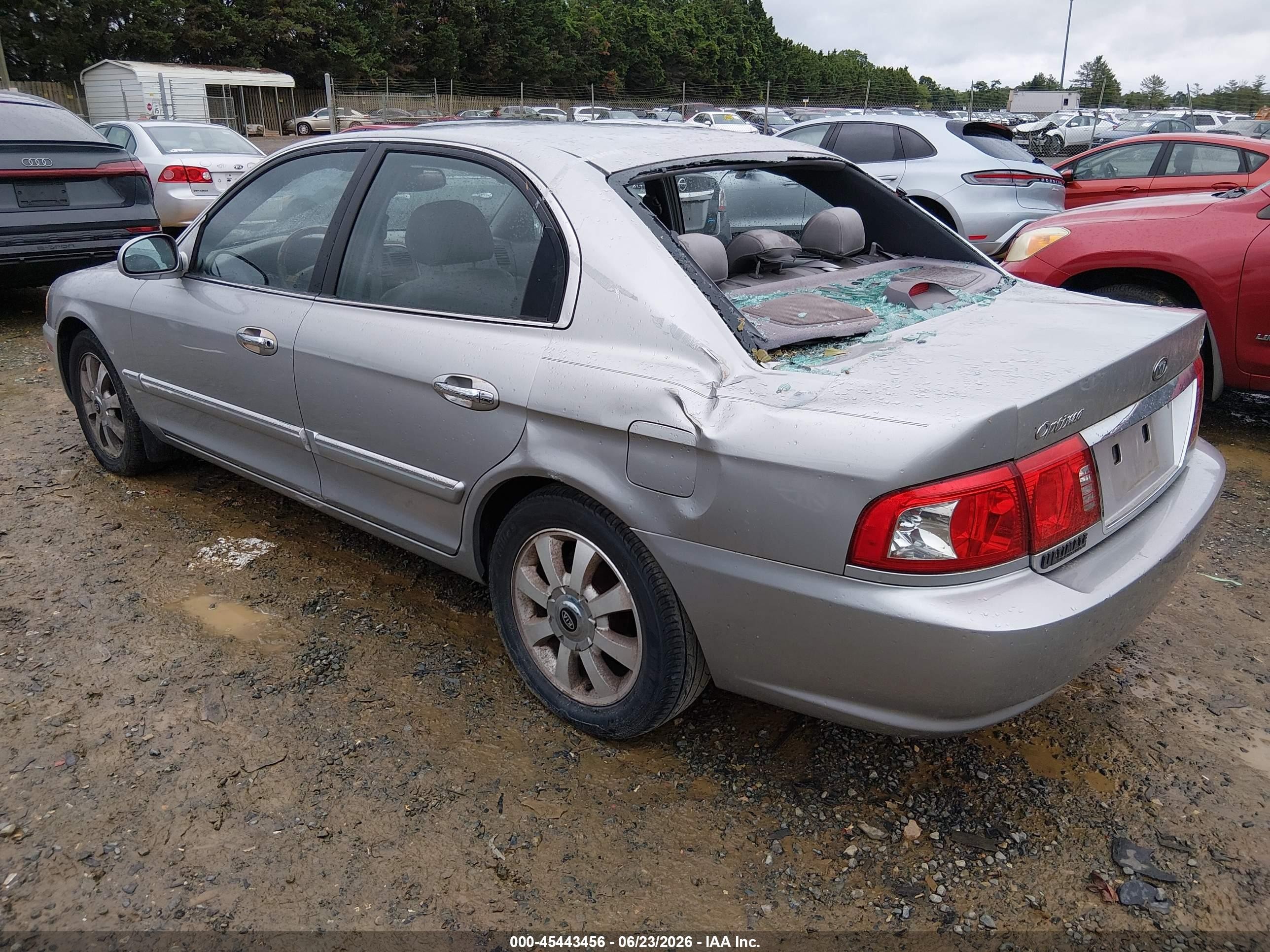 2004 Kia Optima Ex V6/lx V6 Silver vin: KNAGD128345306014