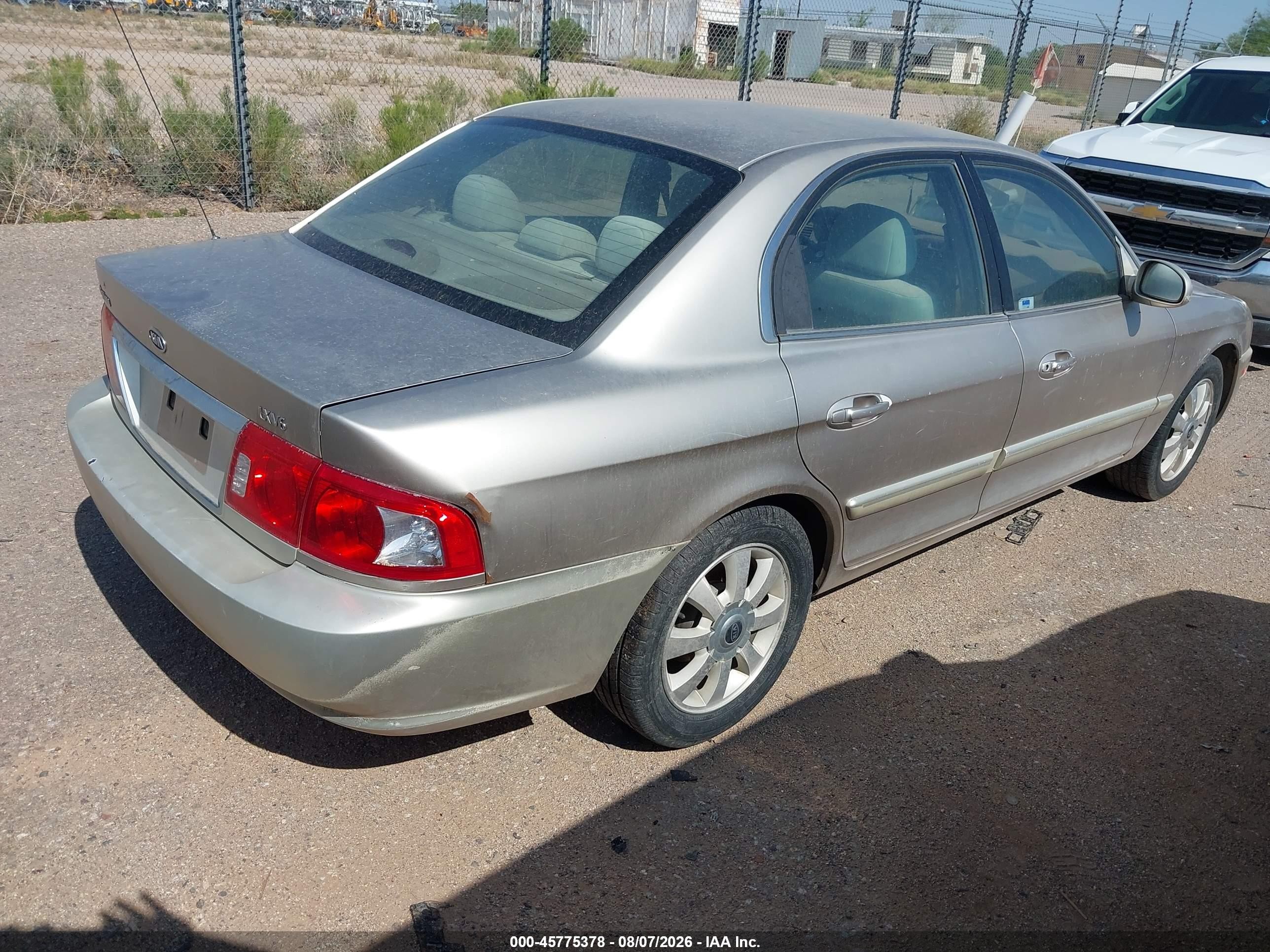 2004 Kia Optima Ex V6/lx V6 Gold vin: KNAGD128345358419