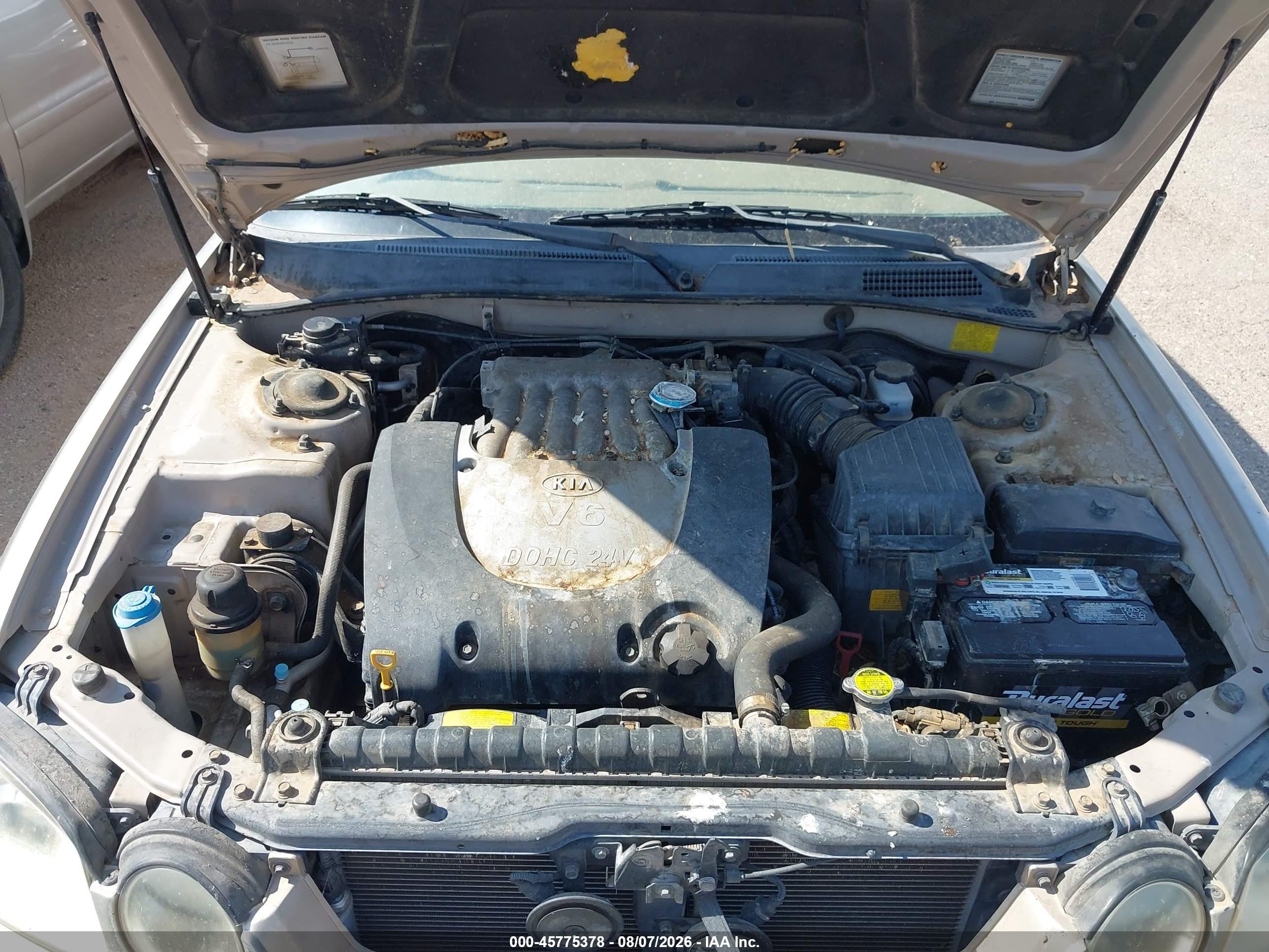 2004 Kia Optima Ex V6/lx V6 Gold vin: KNAGD128345358419