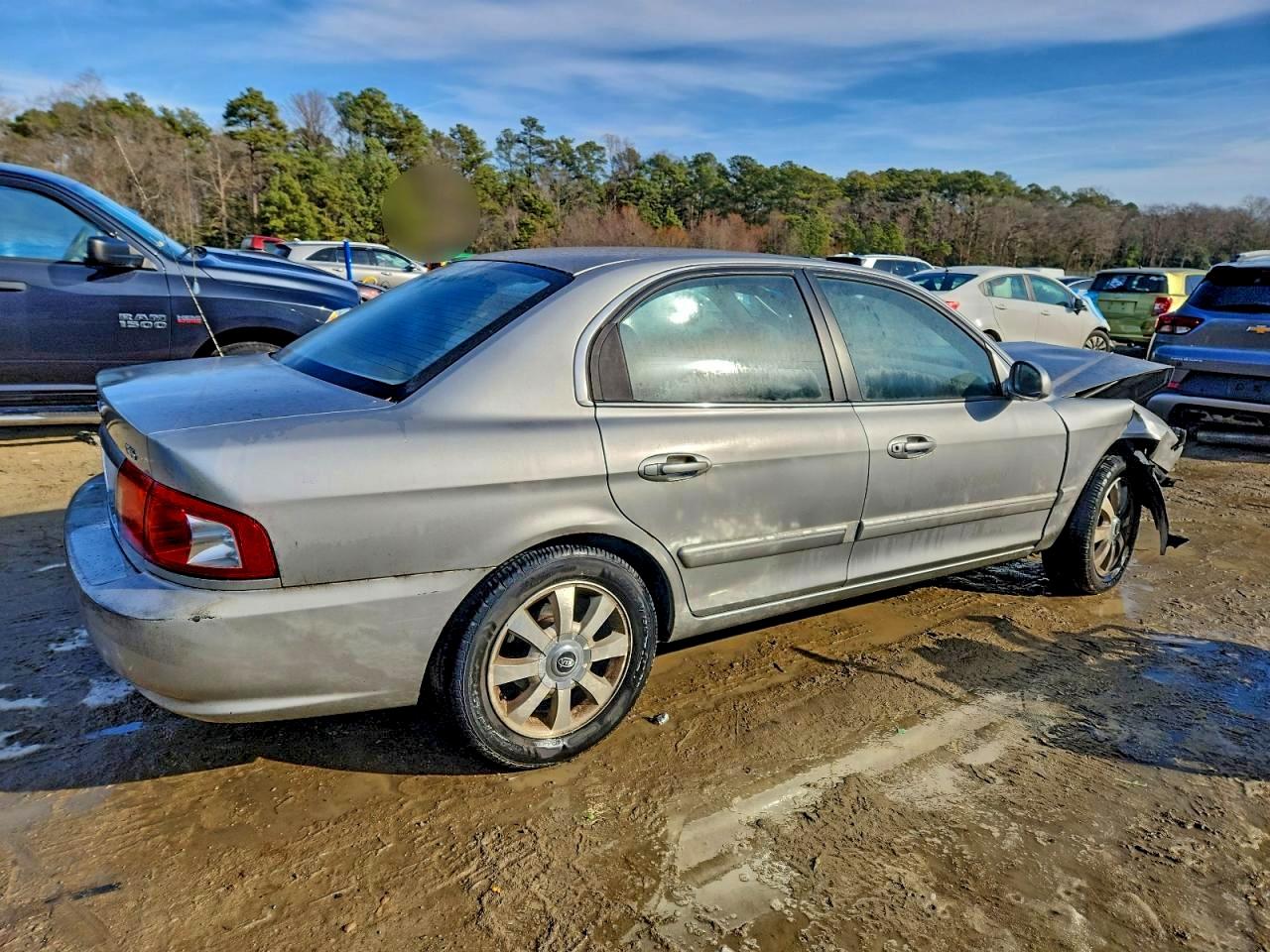 2005 Kia Optima Lx V6 Silver vin: KNAGD128355414537