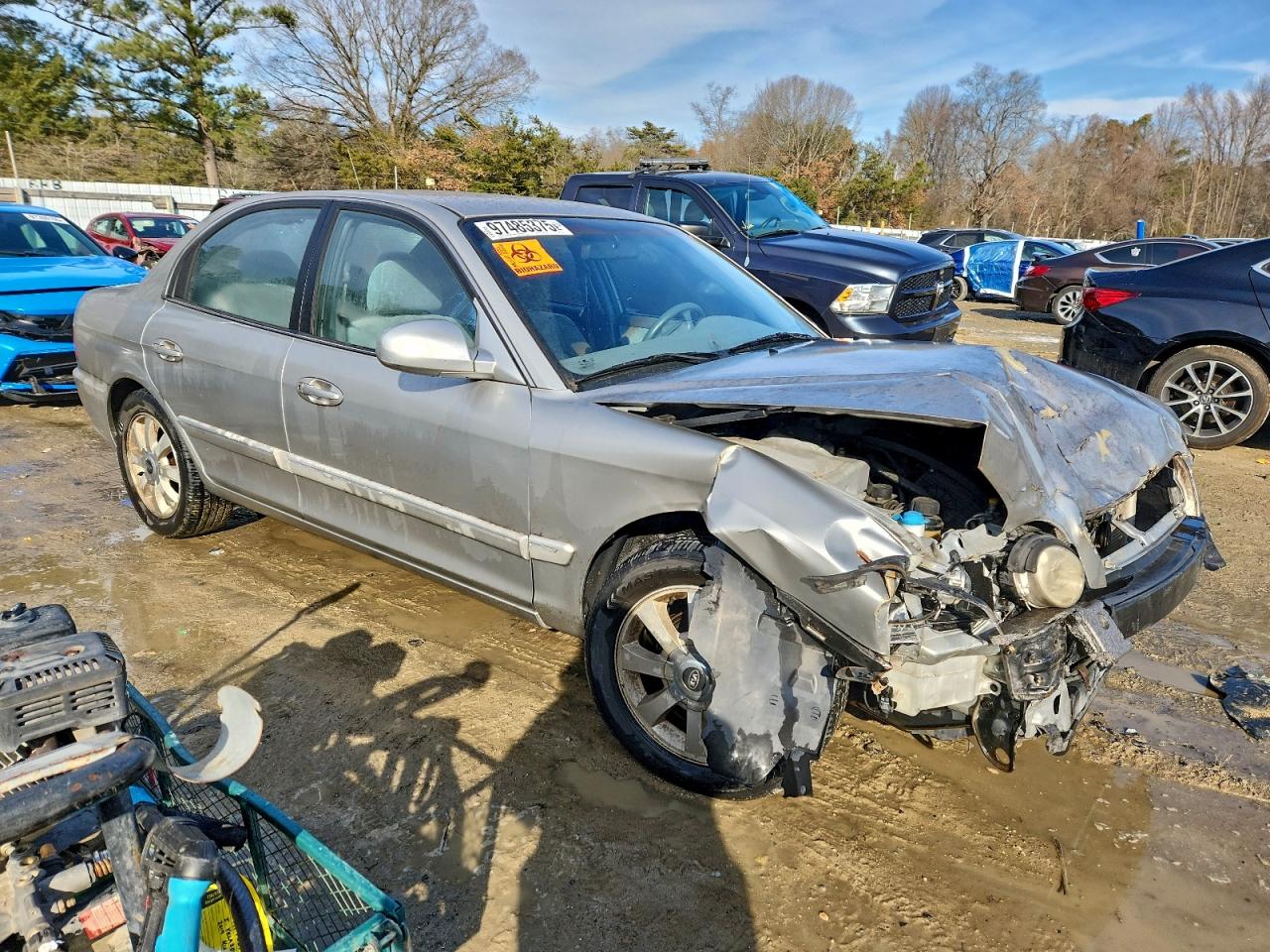2005 Kia Optima Lx V6 Silver vin: KNAGD128355414537