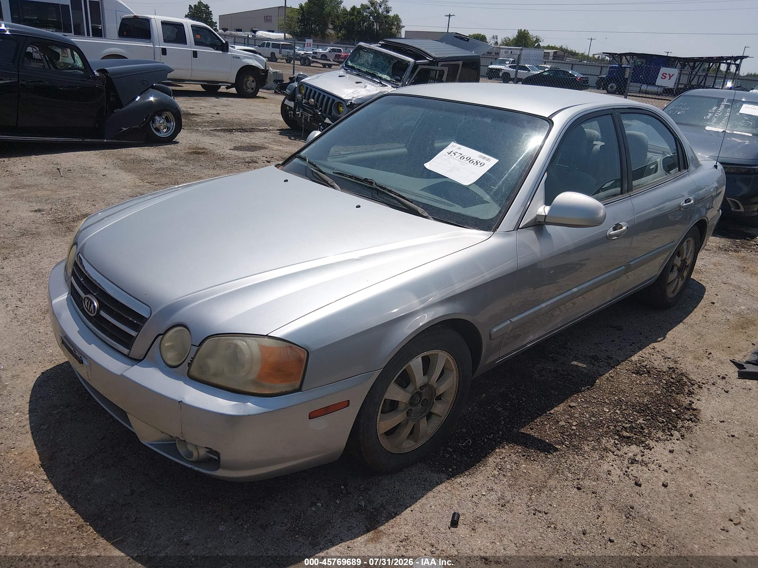 2004 Kia Optima Ex V6/lx V6 Silver vin: KNAGD128445332153
