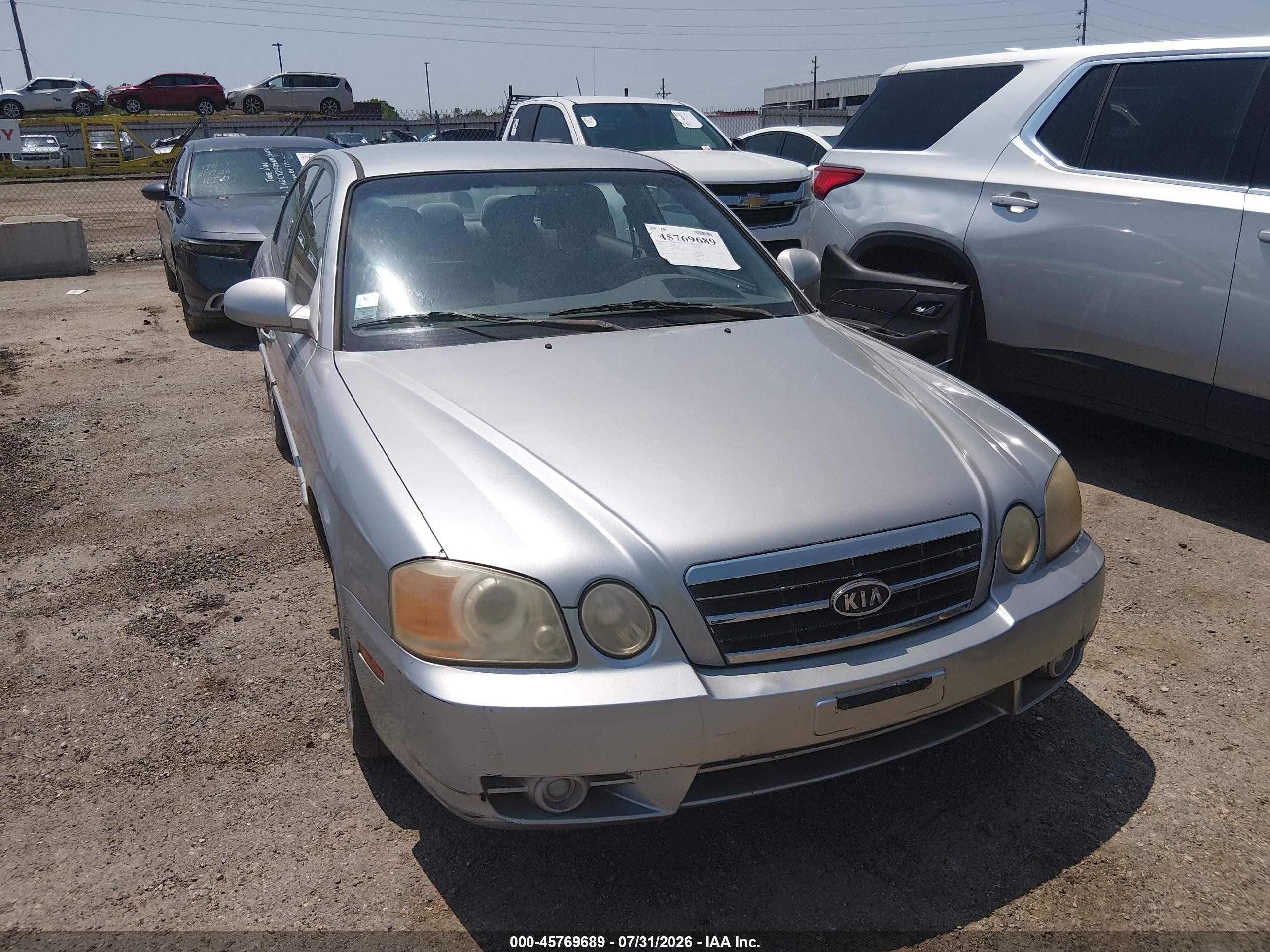 2004 Kia Optima Ex V6/lx V6 Silver vin: KNAGD128445332153