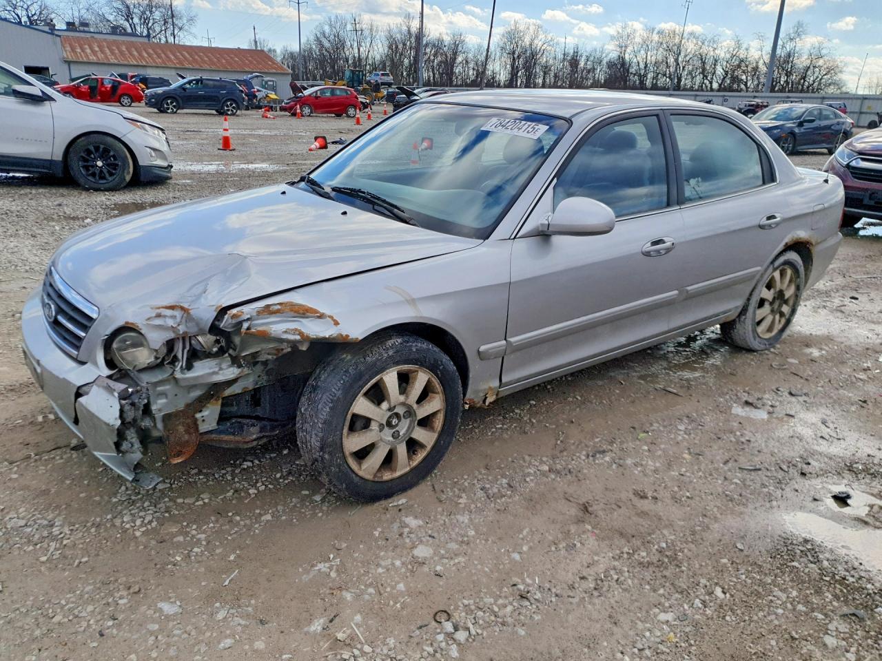 2005 Kia Optima Lx Silver vin: KNAGD128555419836