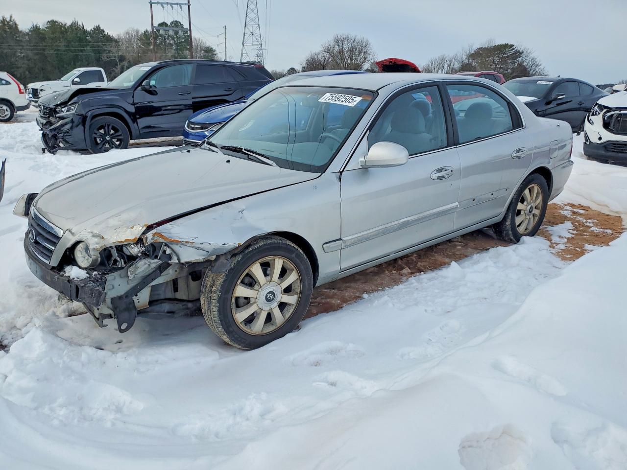 2005 Kia Optima Lx Silver vin: KNAGD128555428679