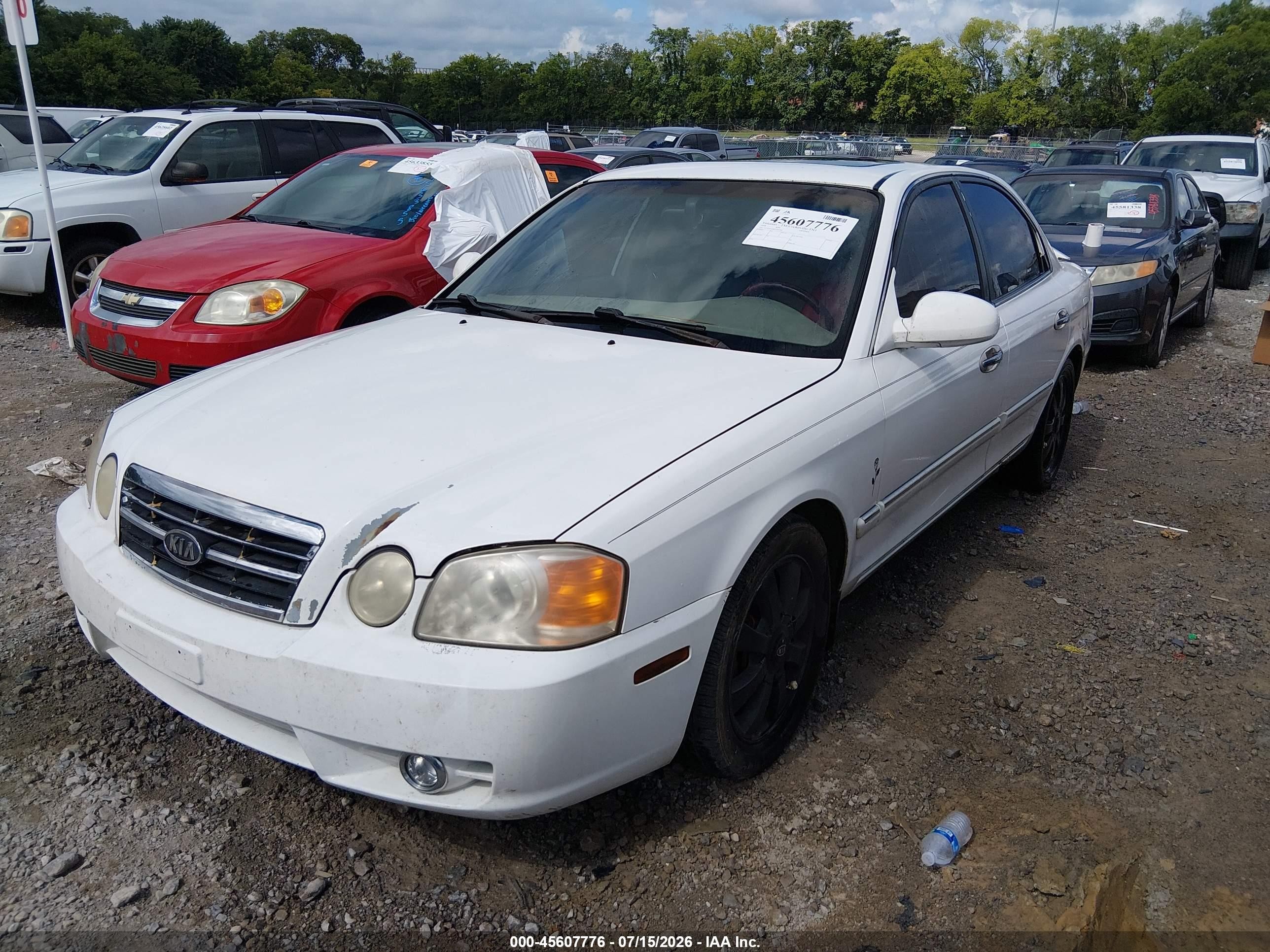 2004 Kia Optima Ex V6/lx V6 White vin: KNAGD128645304760