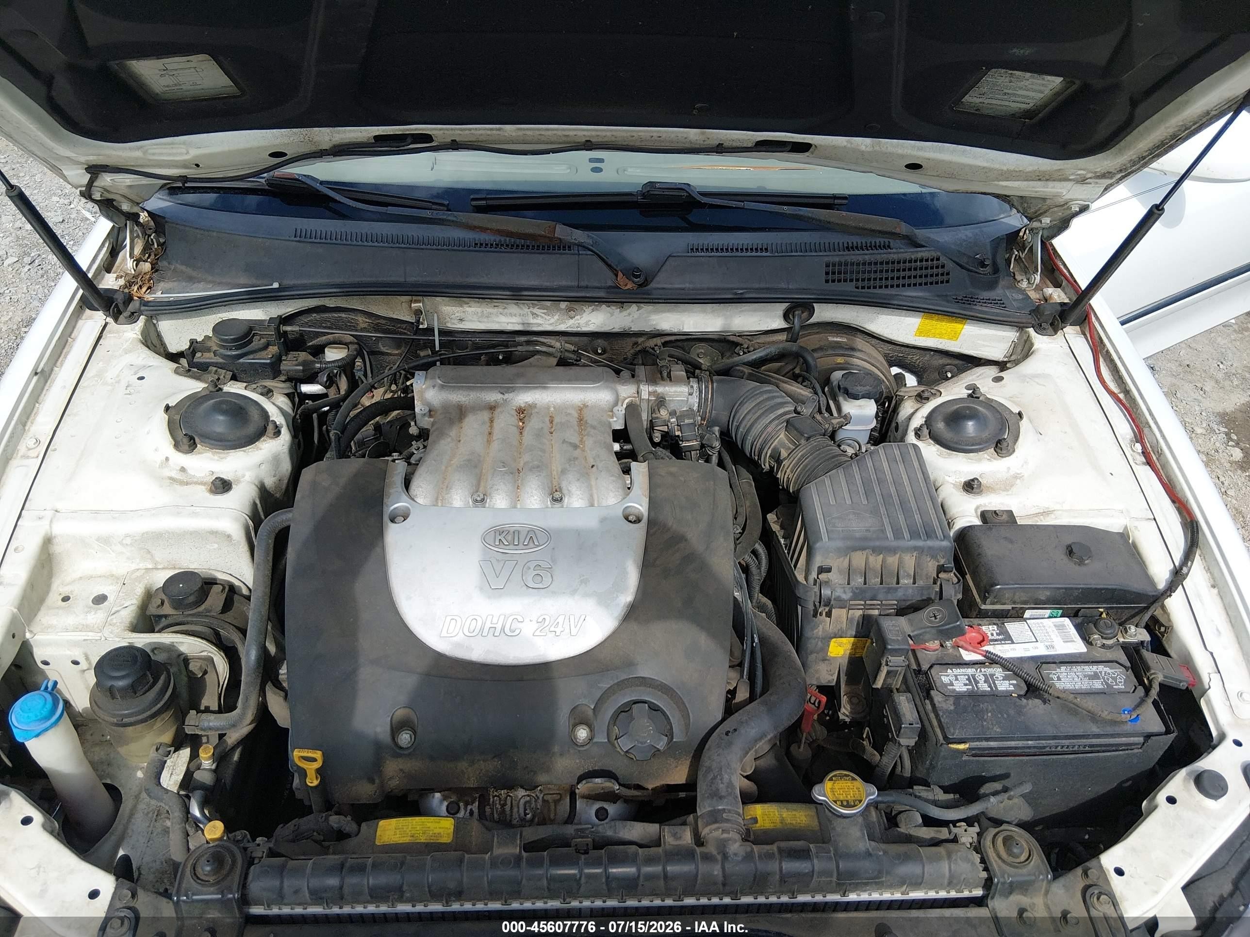 2004 Kia Optima Ex V6/lx V6 White vin: KNAGD128645304760