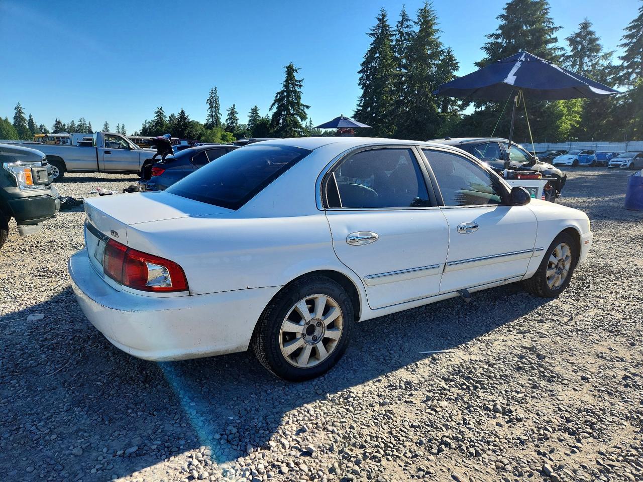 2004 Kia Optima Lx V6 White vin: KNAGD128745368077