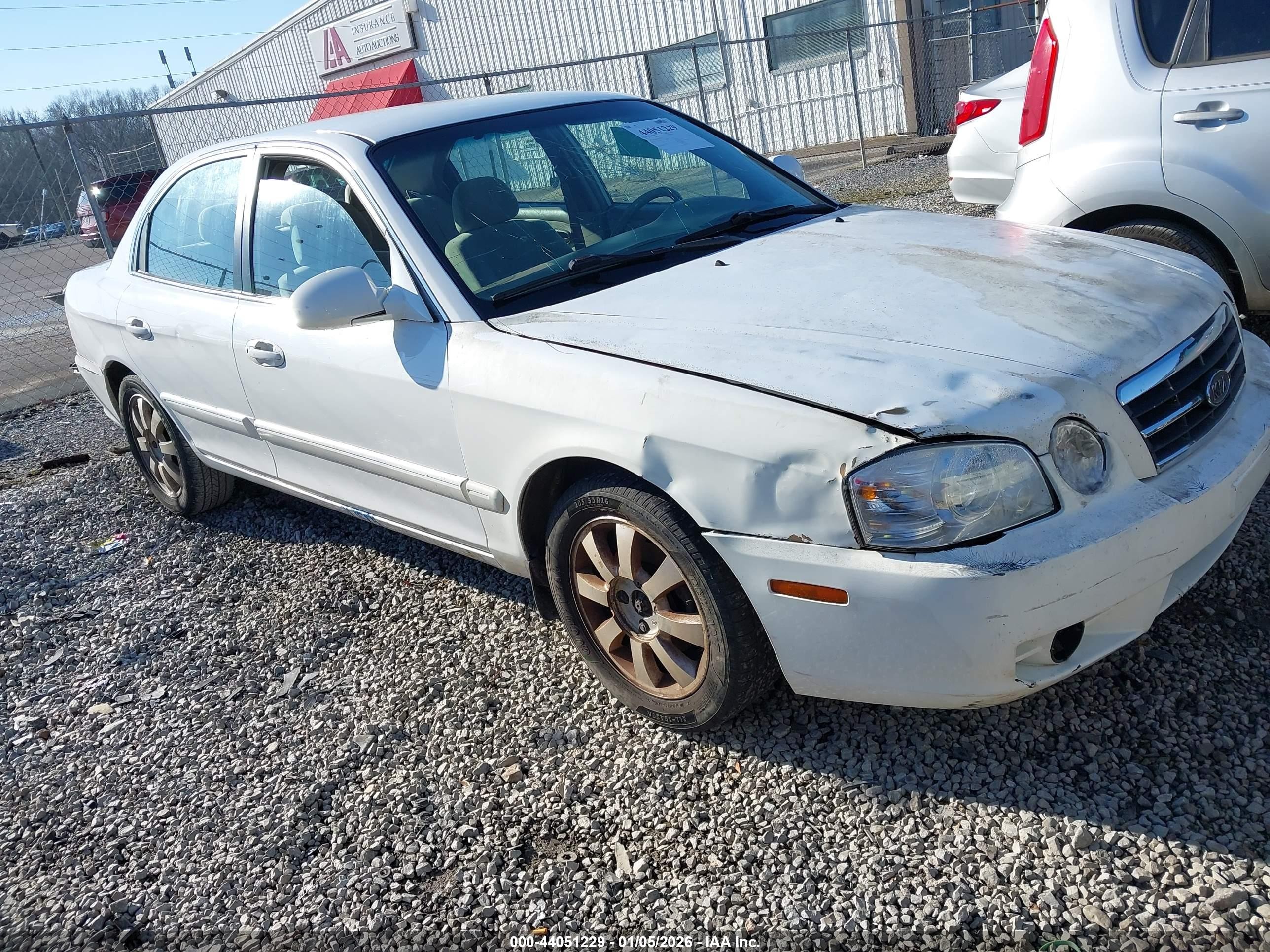 2006 Kia Optima Ex V6/lx V6 White vin: KNAGD128765451091