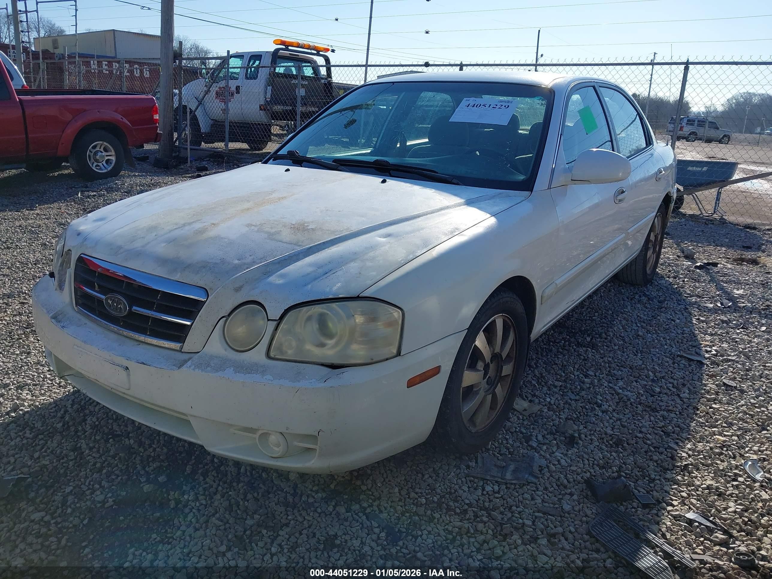 2006 Kia Optima Ex V6/lx V6 White vin: KNAGD128765451091