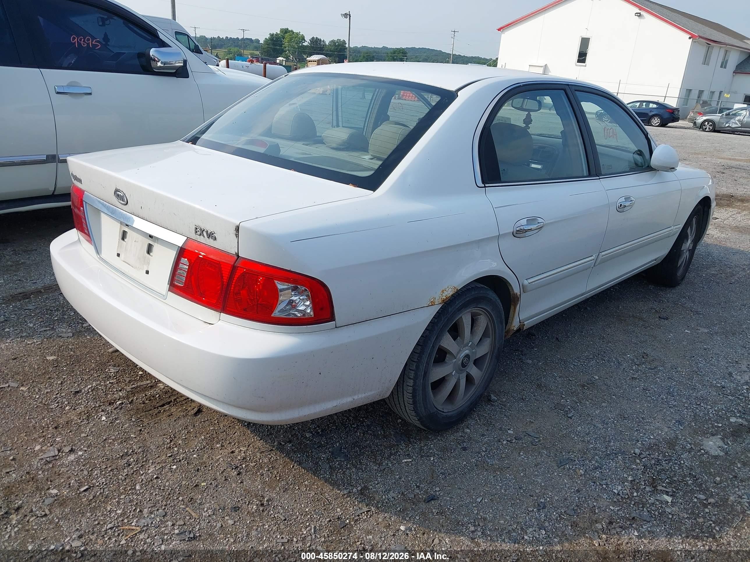 2004 Kia Optima Ex V6/lx V6 White vin: KNAGD128845263953