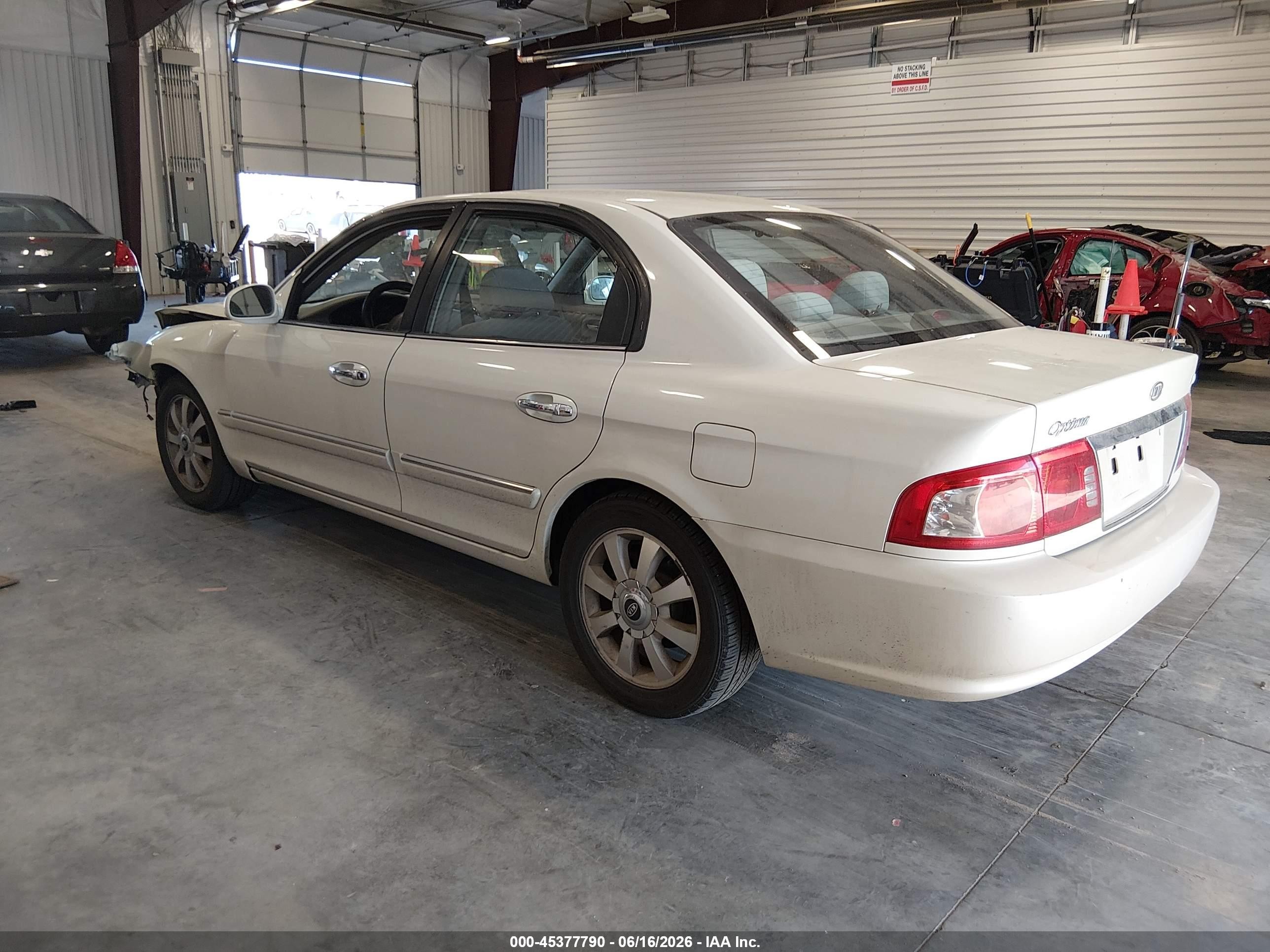 2004 Kia Optima Ex V6/lx V6 White vin: KNAGD128845330440