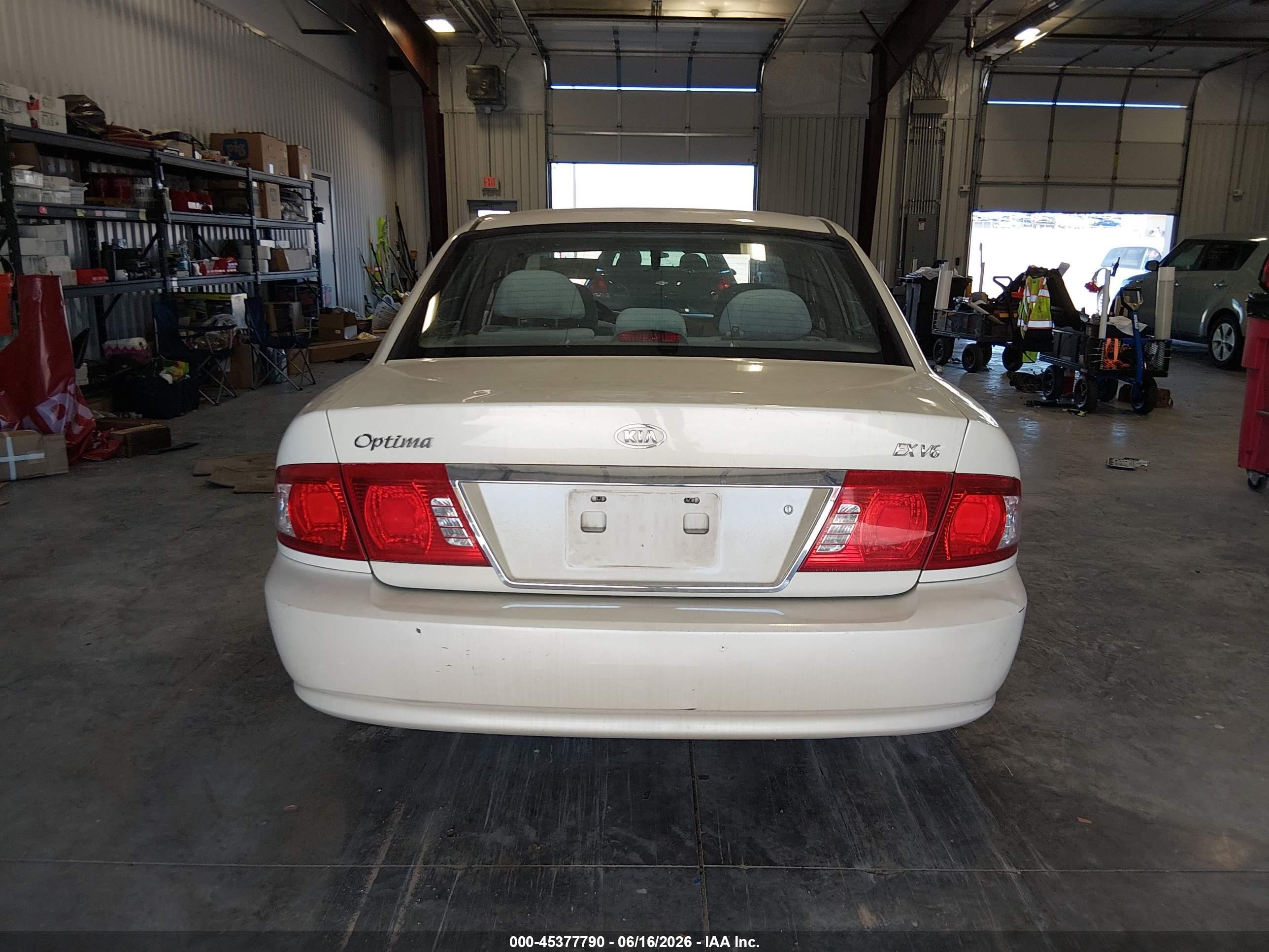 2004 Kia Optima Ex V6/lx V6 White vin: KNAGD128845330440