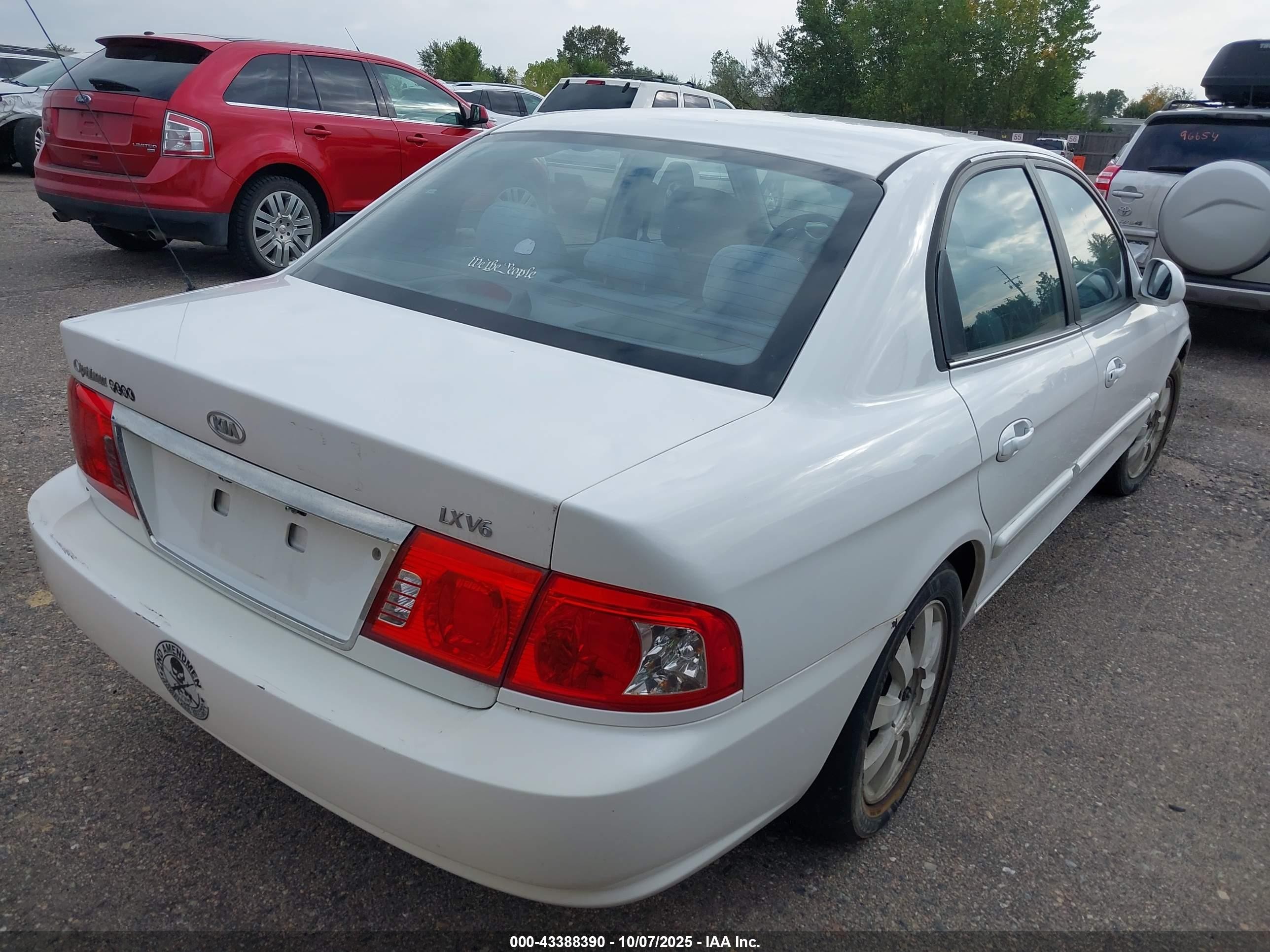 2005 Kia Optima Ex V6/lx V6 White vin: KNAGD128855412251