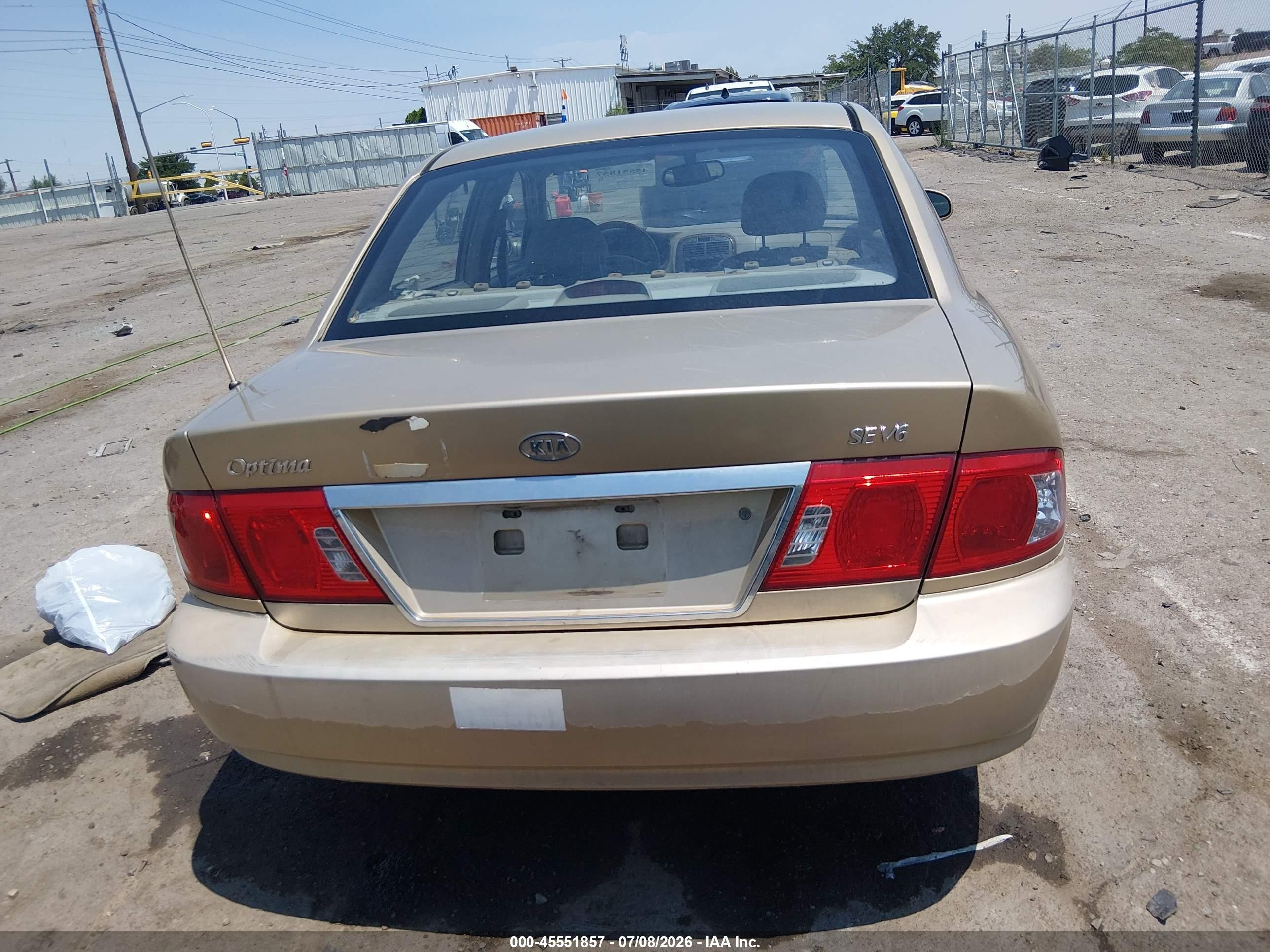 2003 Kia Optima Lx V6/se V6 Золотой vin: KNAGD128935208779