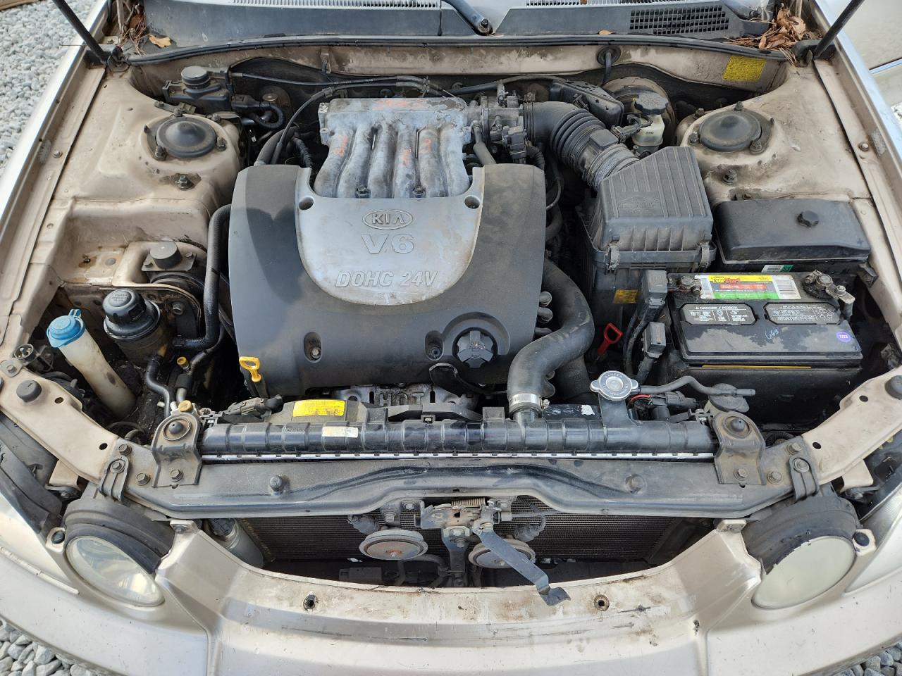 2004 Kia Optima Lx Beige vin: KNAGD128945318409