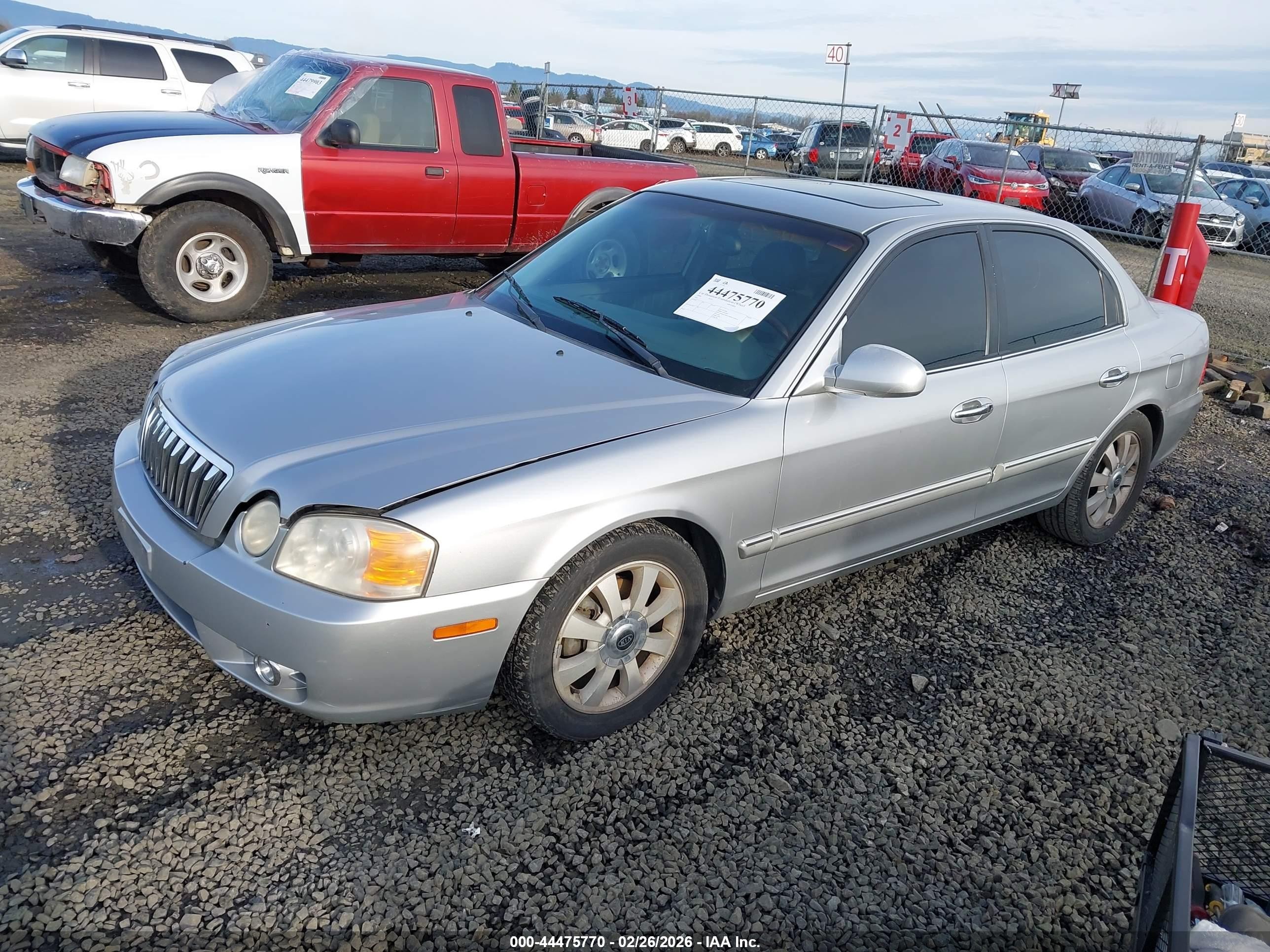 2004 Kia Optima Ex V6/lx V6 Silver vin: KNAGD128945360773