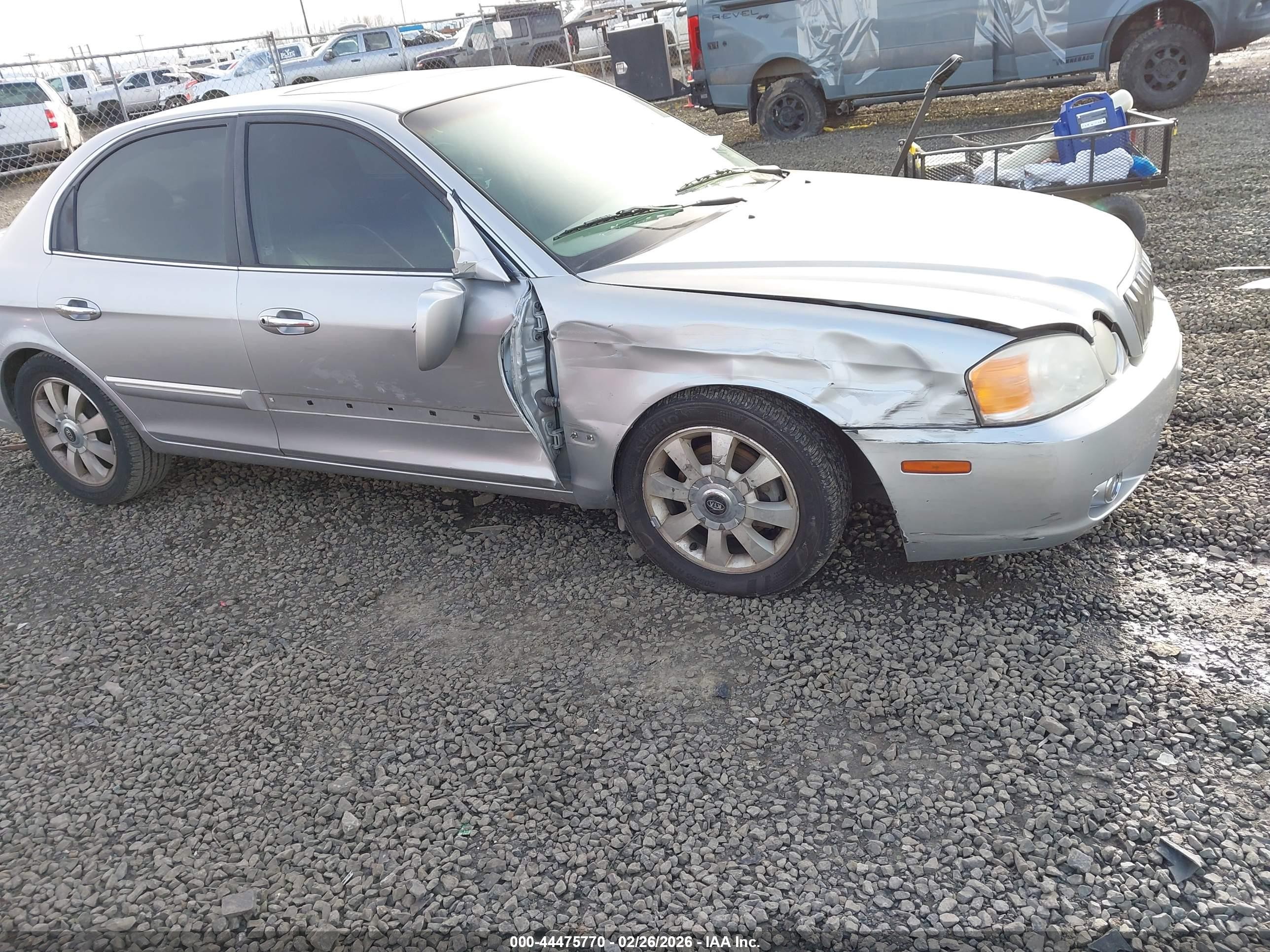 2004 Kia Optima Ex V6/lx V6 Silver vin: KNAGD128945360773