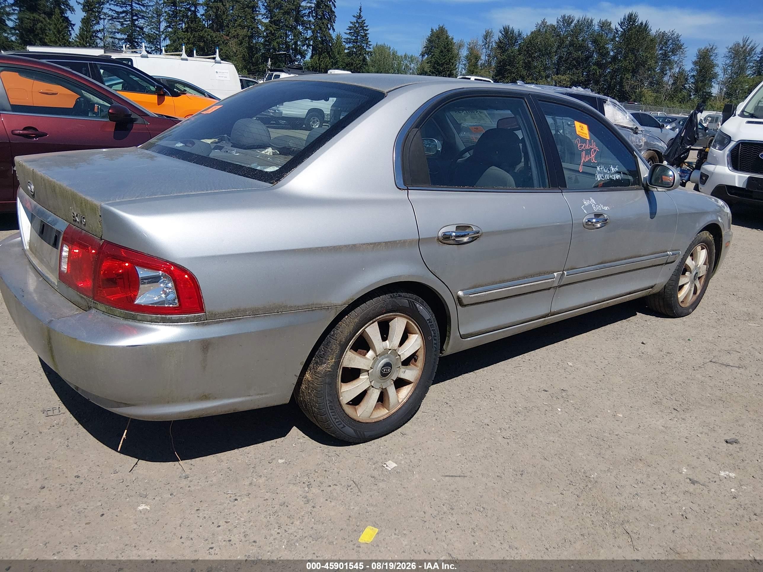2006 Kia Optima Ex V6/lx V6 Silver vin: KNAGD128965457006