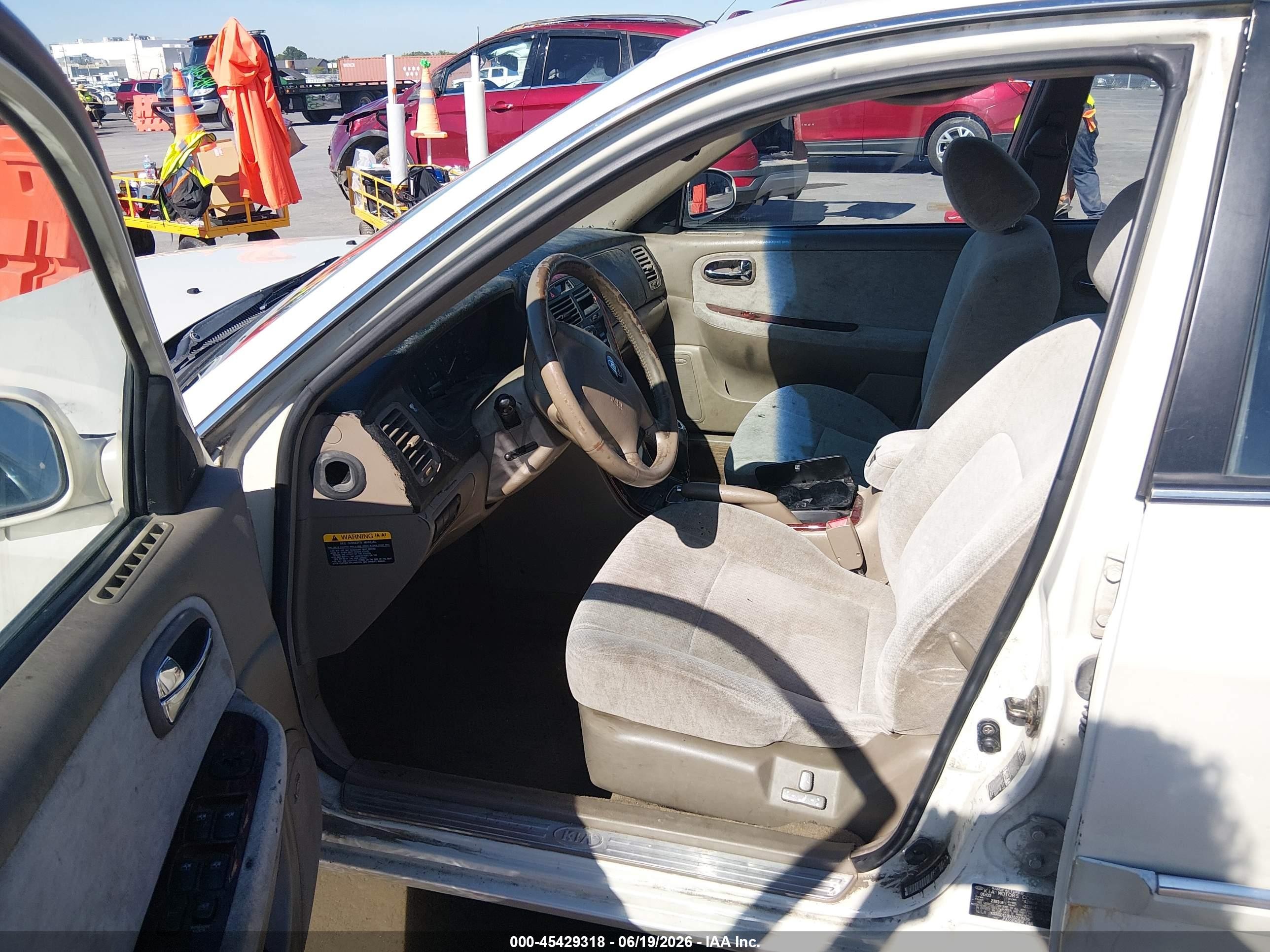2003 Kia Optima Lx V6/se V6 White vin: KNAGD128X35227079