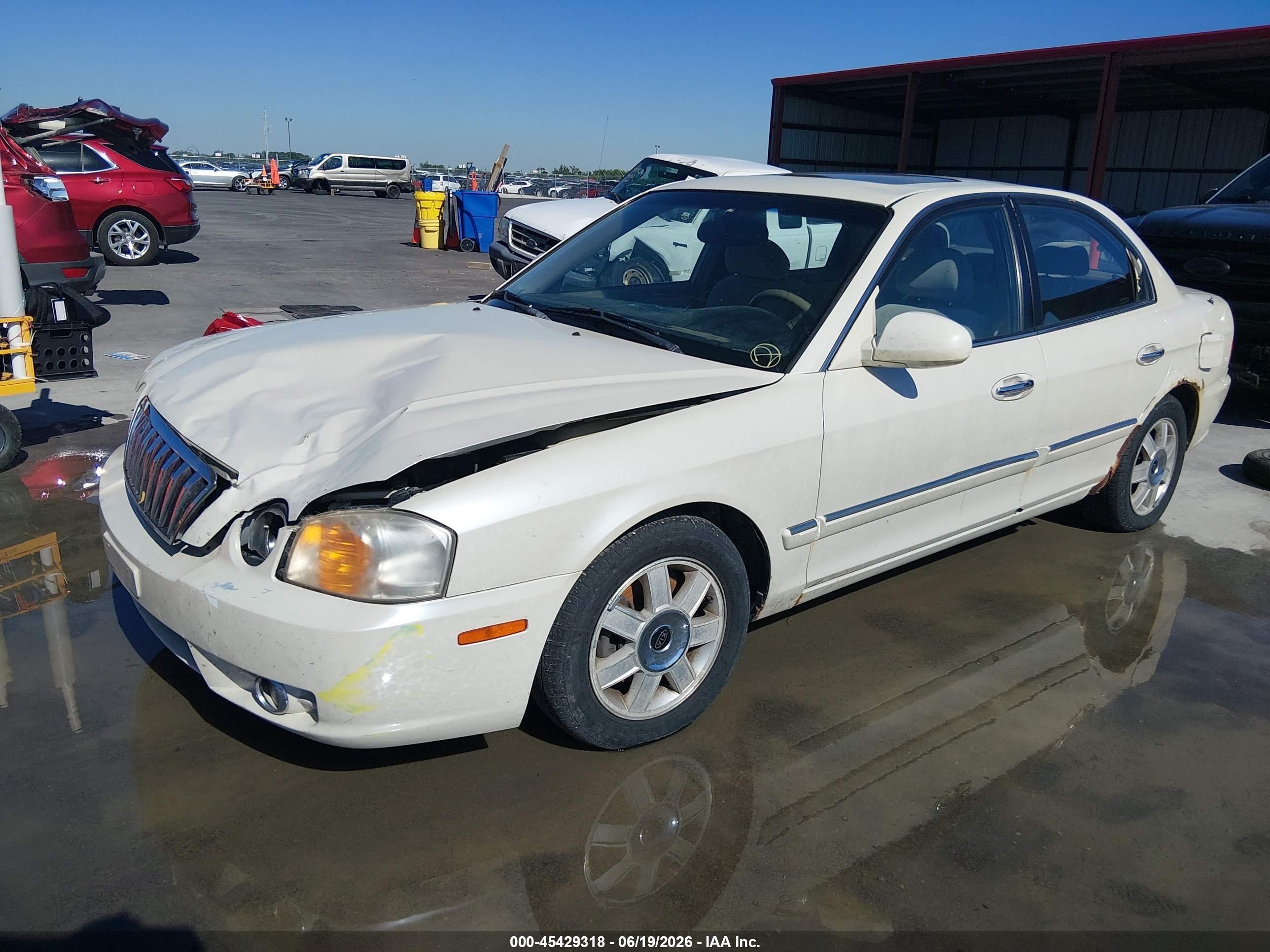 2003 Kia Optima Lx V6/se V6 White vin: KNAGD128X35227079