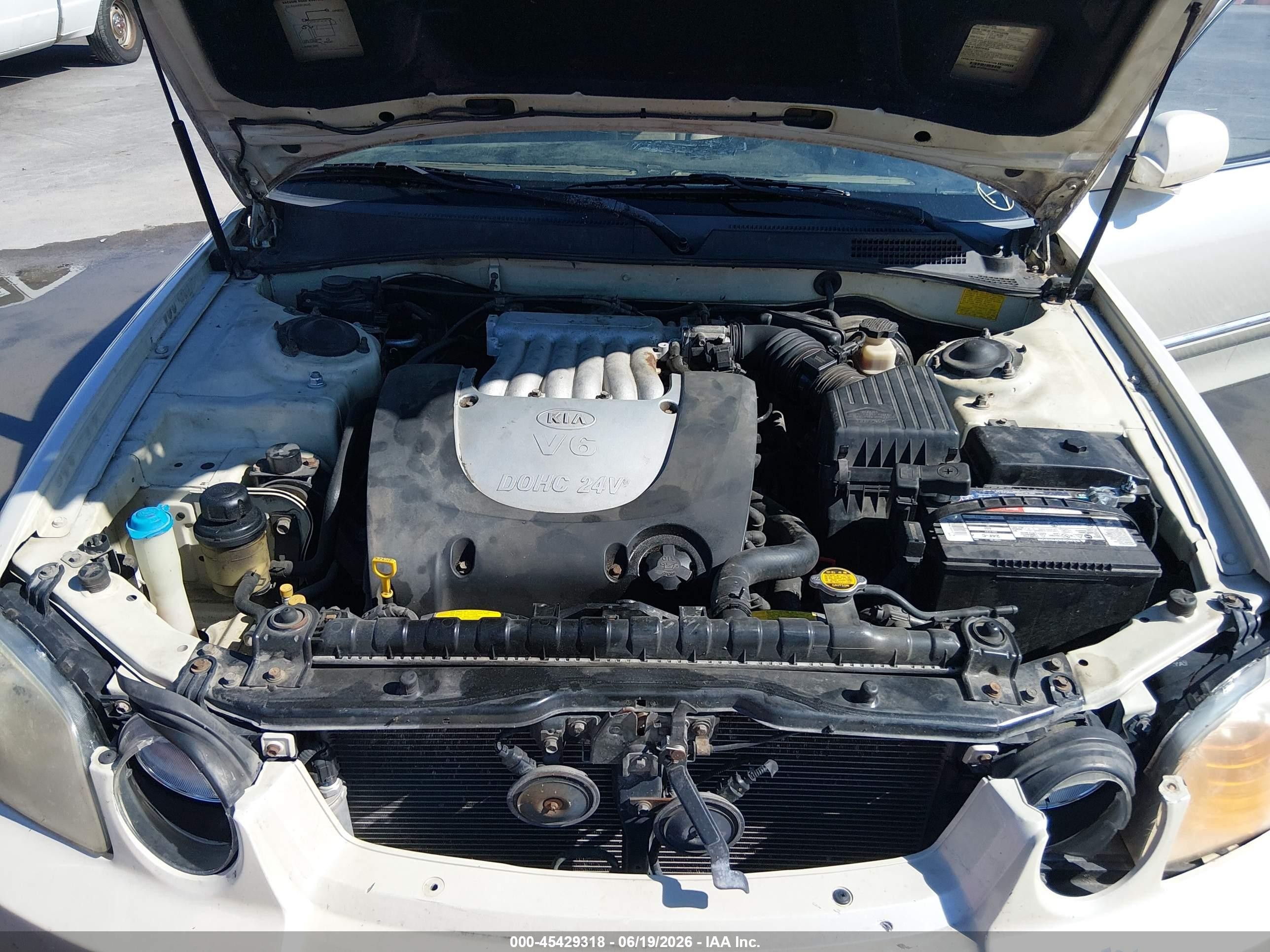 2003 Kia Optima Lx V6/se V6 White vin: KNAGD128X35227079