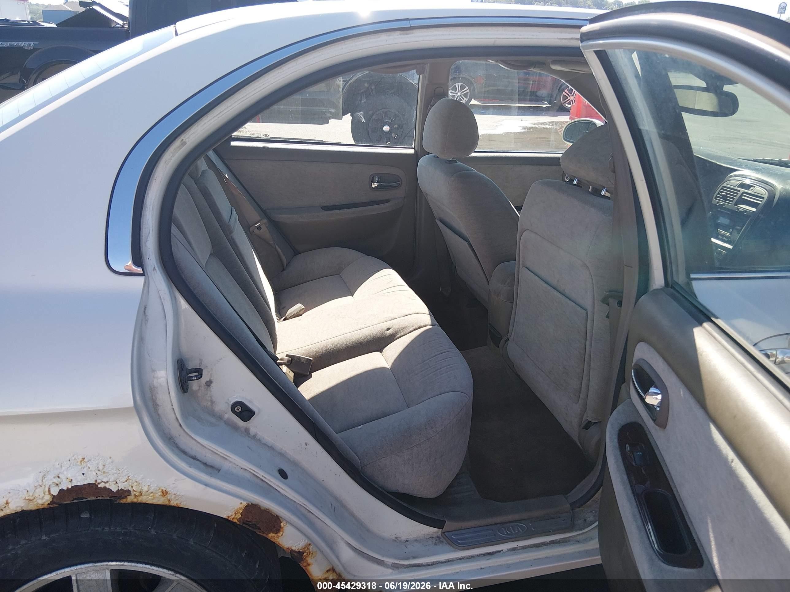 2003 Kia Optima Lx V6/se V6 White vin: KNAGD128X35227079
