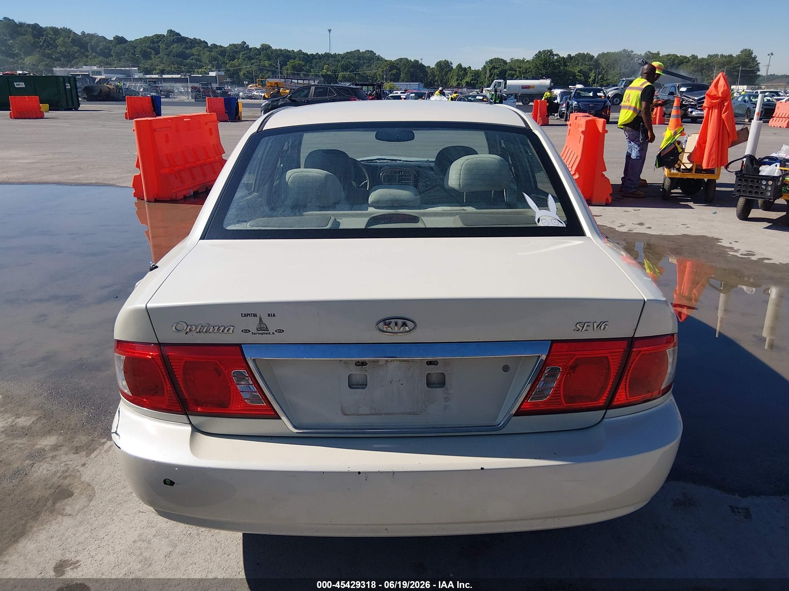 2003 Kia Optima Lx V6/se V6 White vin: KNAGD128X35227079