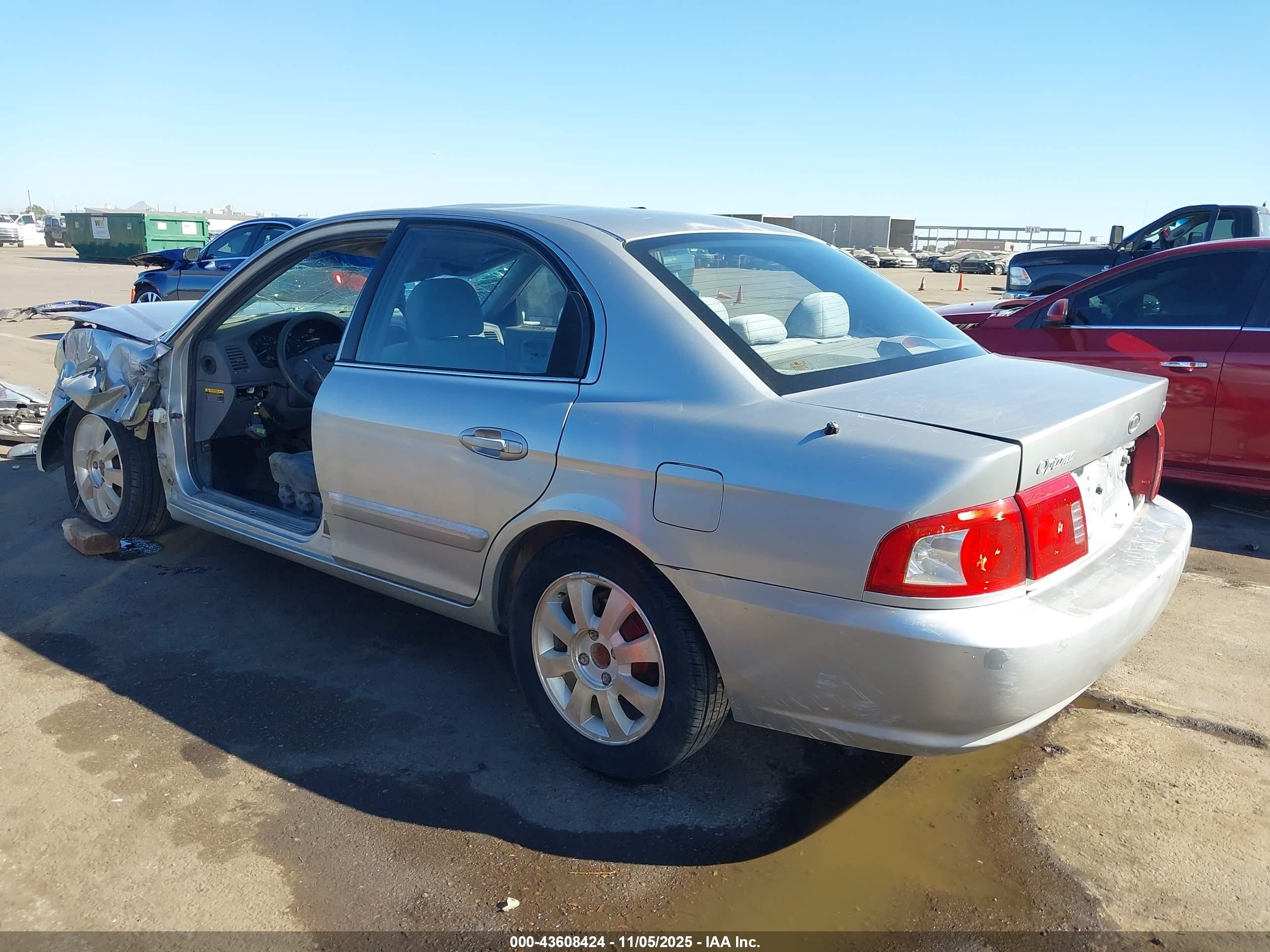 2005 Kia Optima Ex V6/lx V6 Silver vin: KNAGD128X55419573