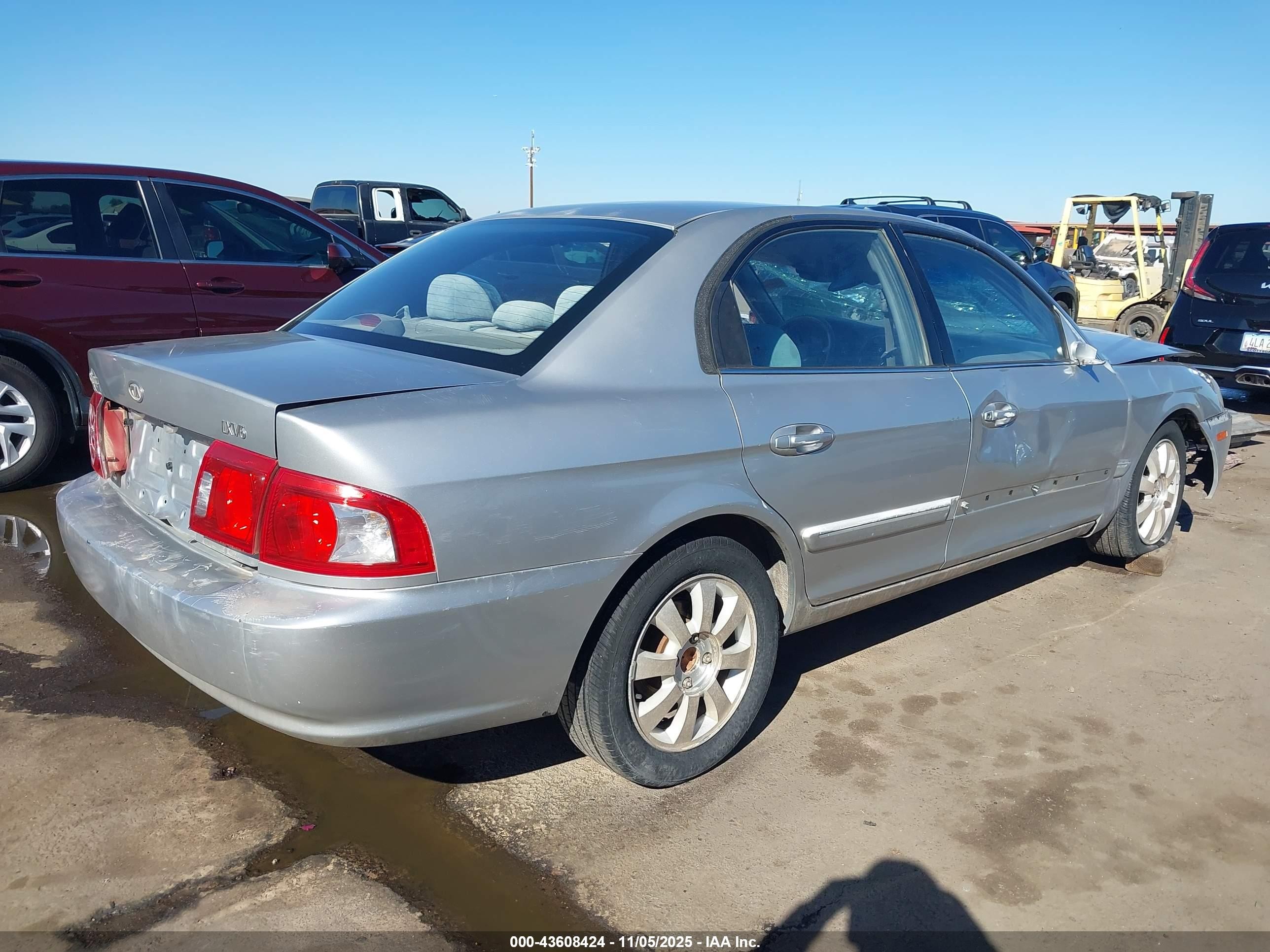 2005 Kia Optima Ex V6/lx V6 Silver vin: KNAGD128X55419573