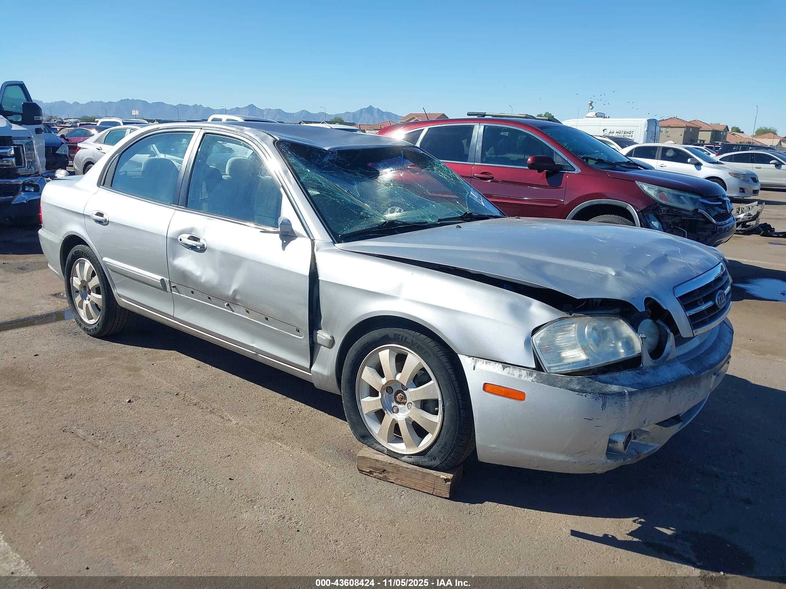 2005 Kia Optima Ex V6/lx V6 Silver vin: KNAGD128X55419573