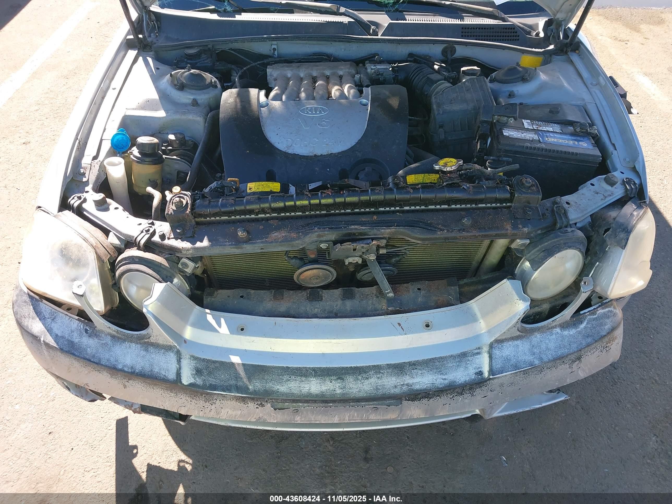 2005 Kia Optima Ex V6/lx V6 Silver vin: KNAGD128X55419573
