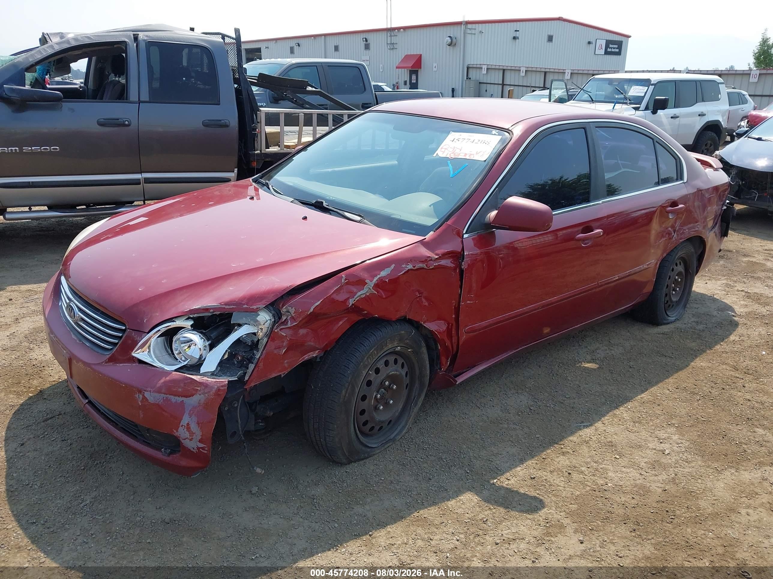 2007 Kia Optima Lx Red vin: KNAGE123075145823