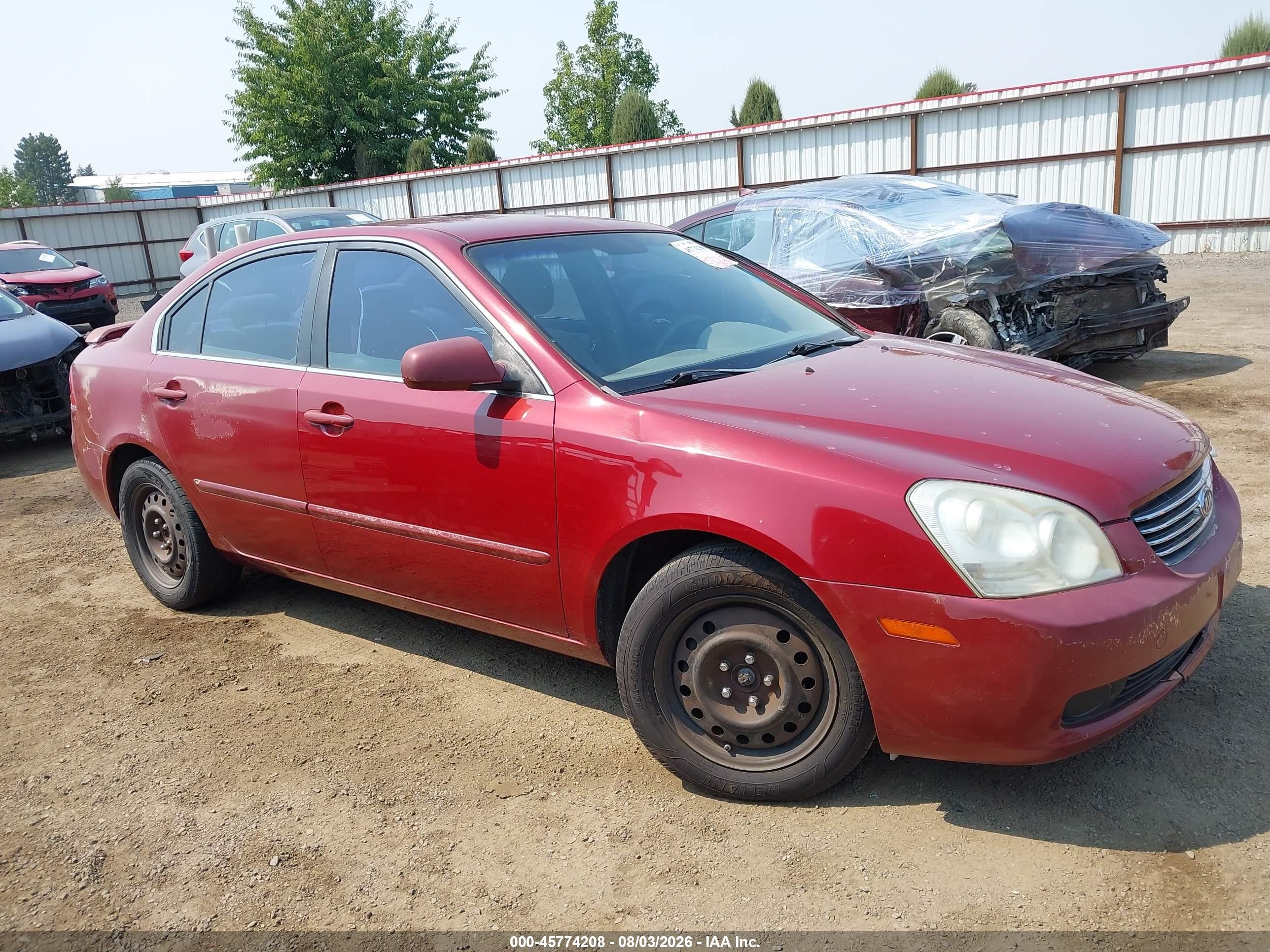 2007 Kia Optima Lx Red vin: KNAGE123075145823