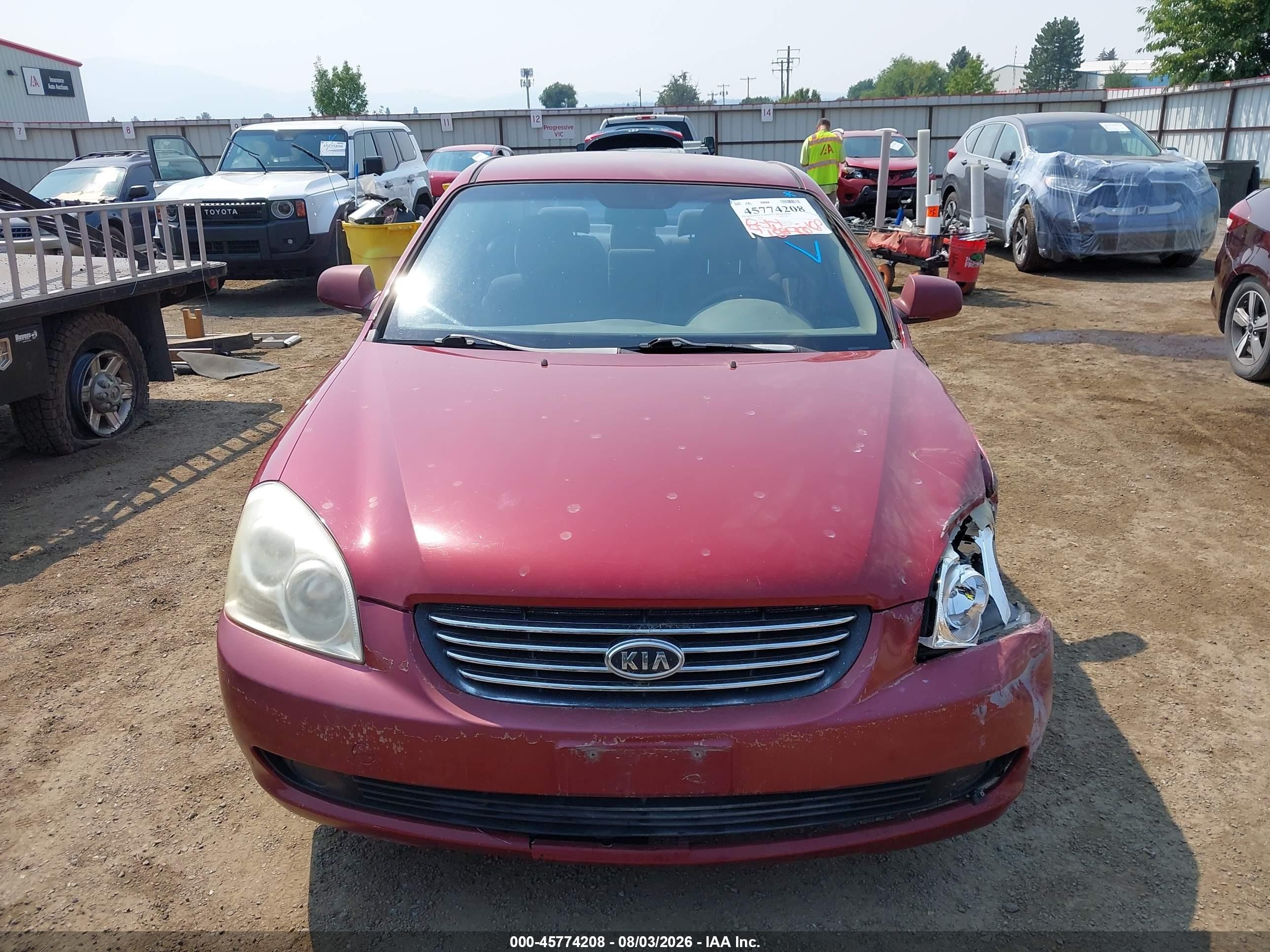 2007 Kia Optima Lx Red vin: KNAGE123075145823