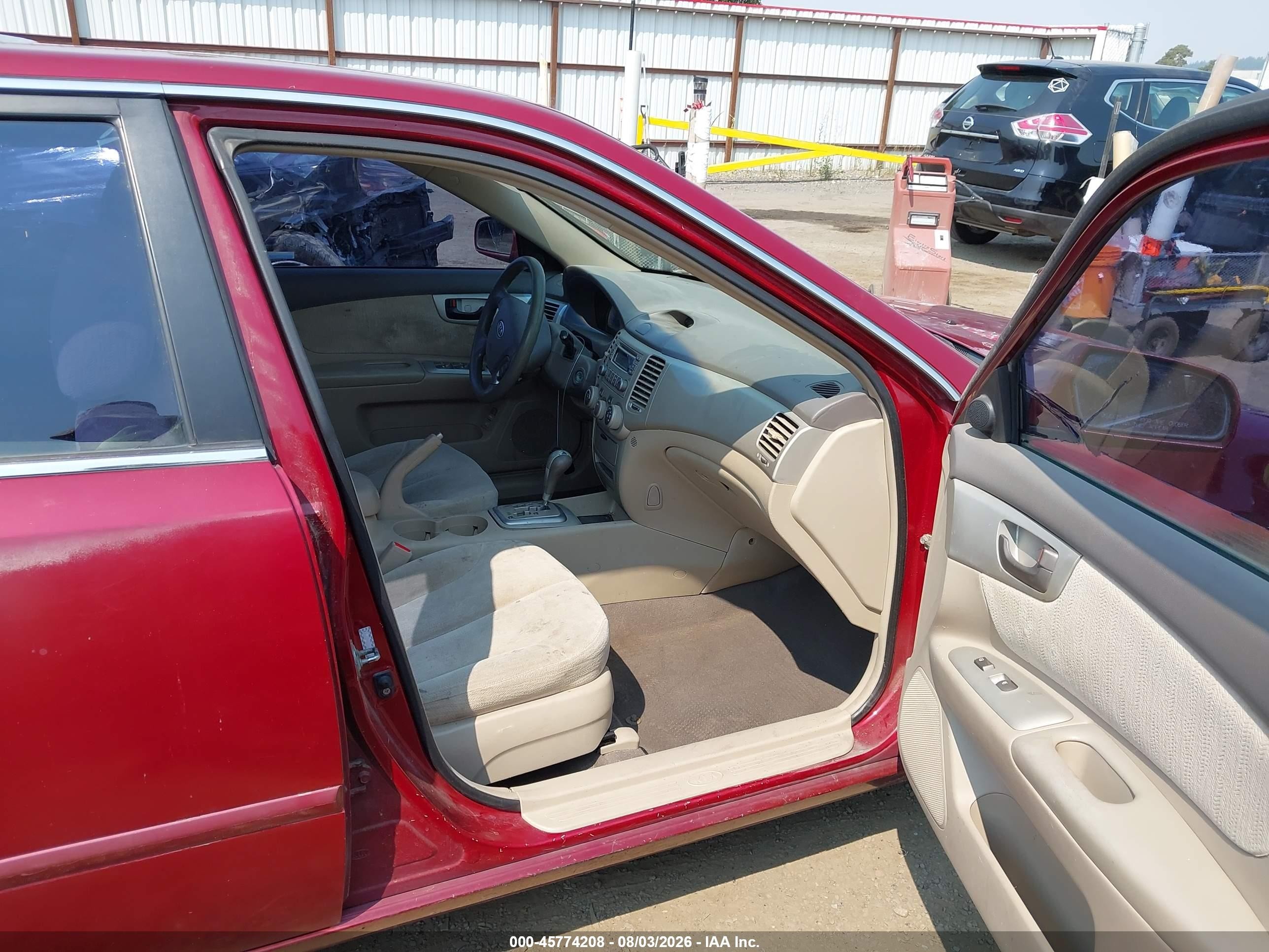 2007 Kia Optima Lx Red vin: KNAGE123075145823