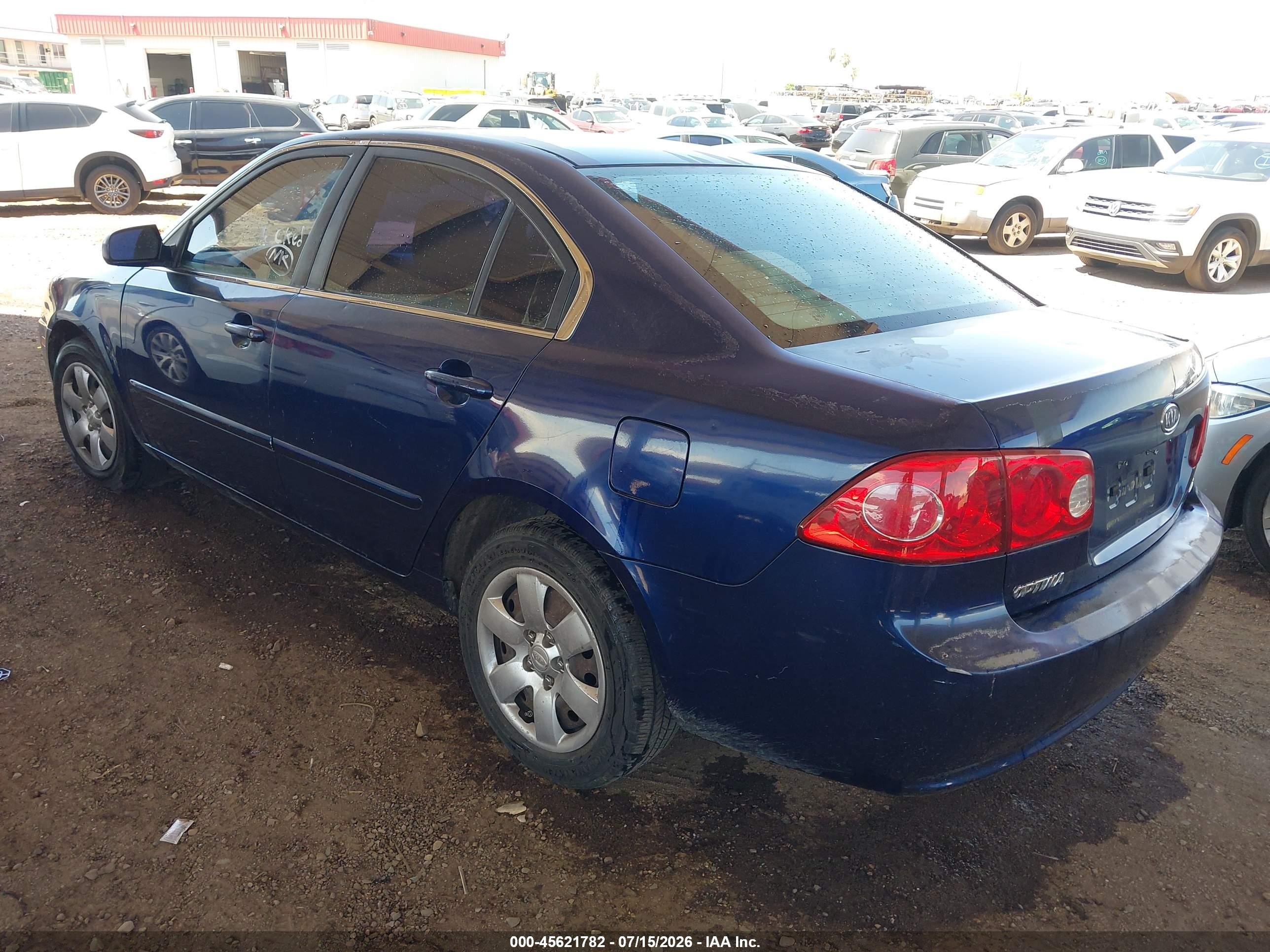 2008 Kia Optima Lx Blue vin: KNAGE123185188598