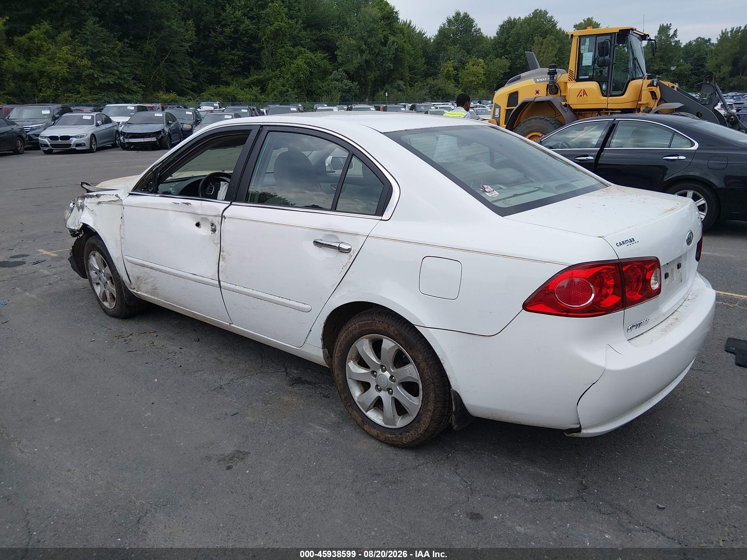 2008 Kia Optima Ex White vin: KNAGE123285226663