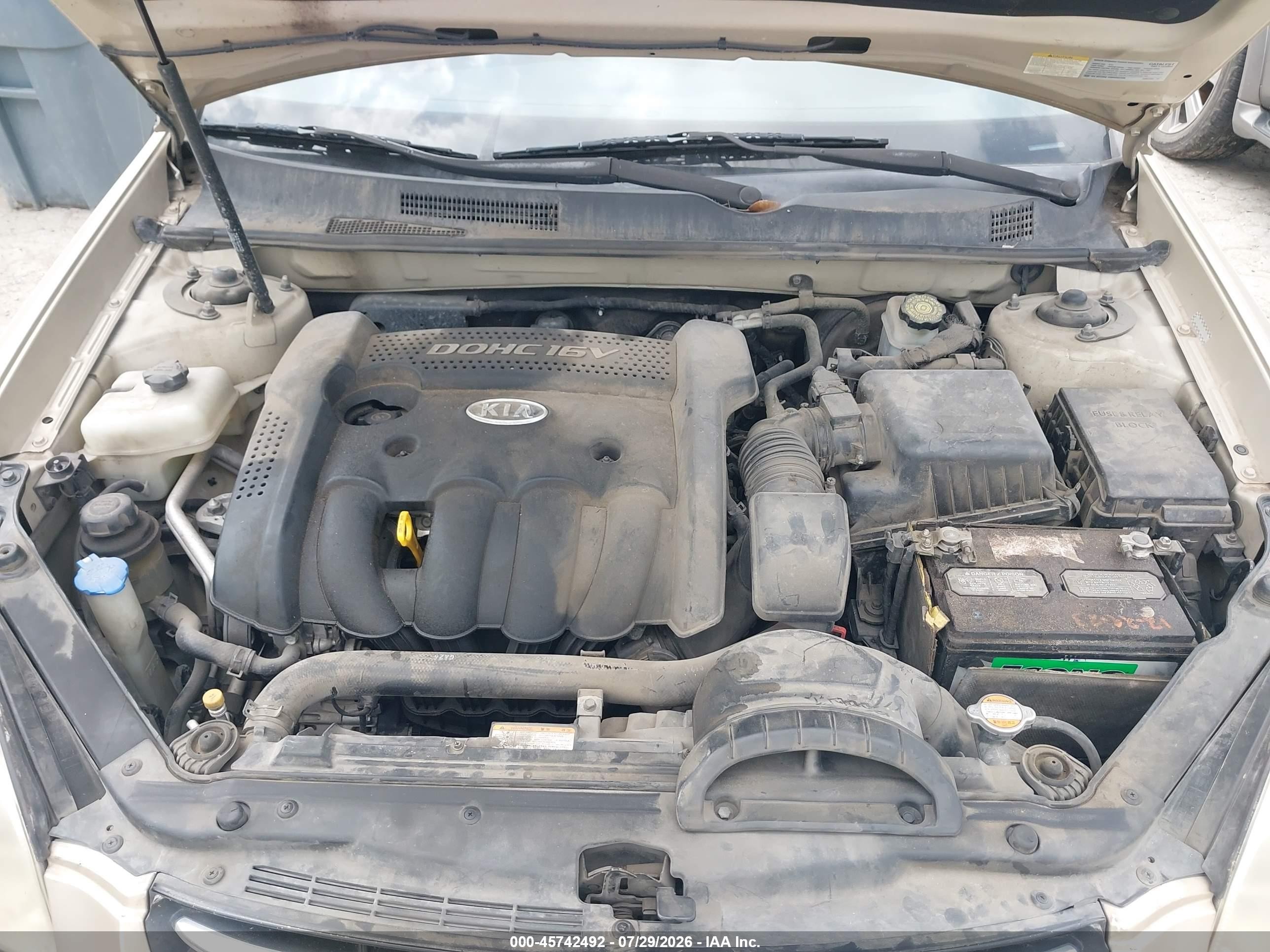 2007 Kia Optima Lx Champagne vin: KNAGE123375129762