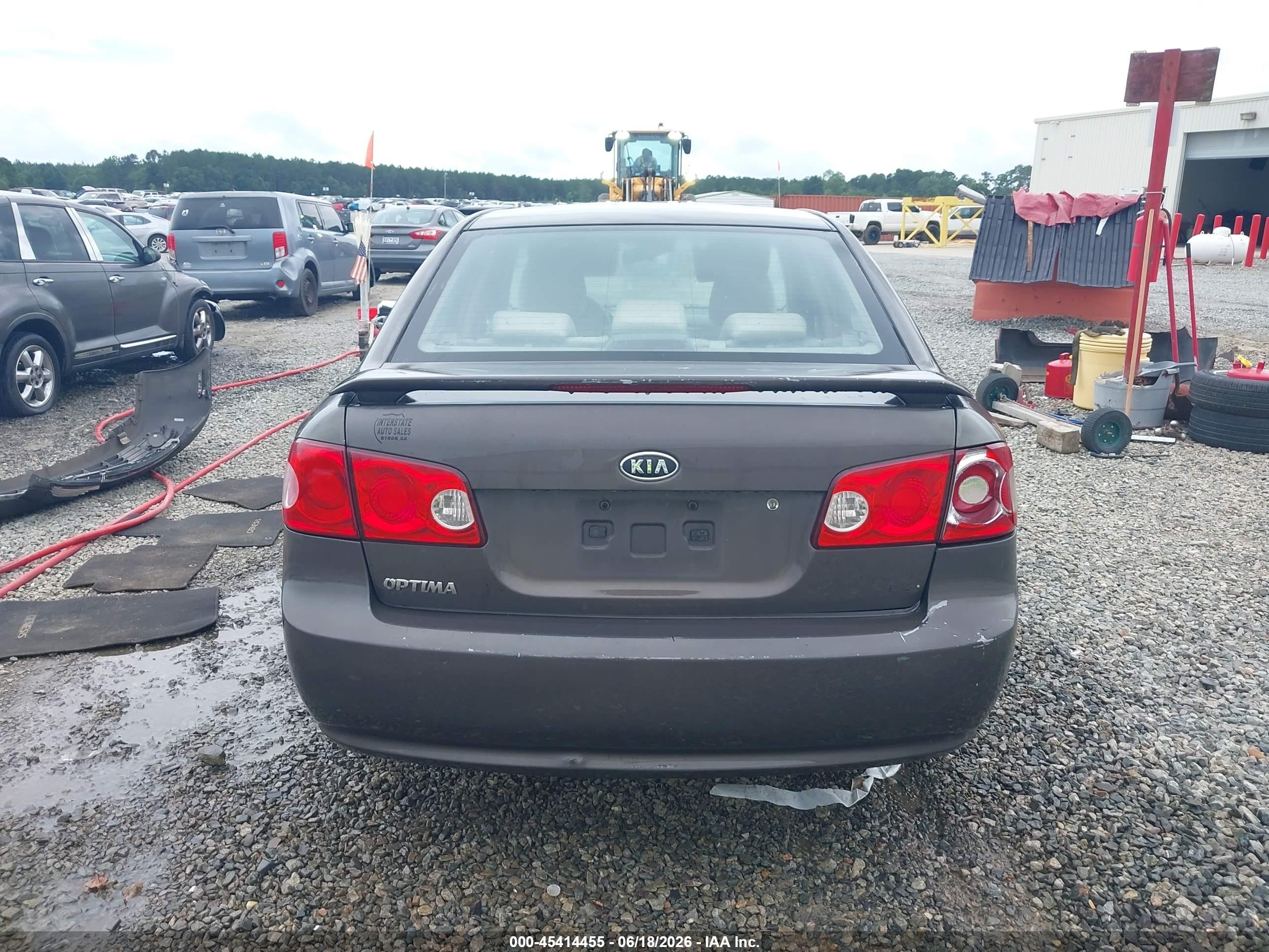 2007 Kia Optima Lx Gray vin: KNAGE123375150403