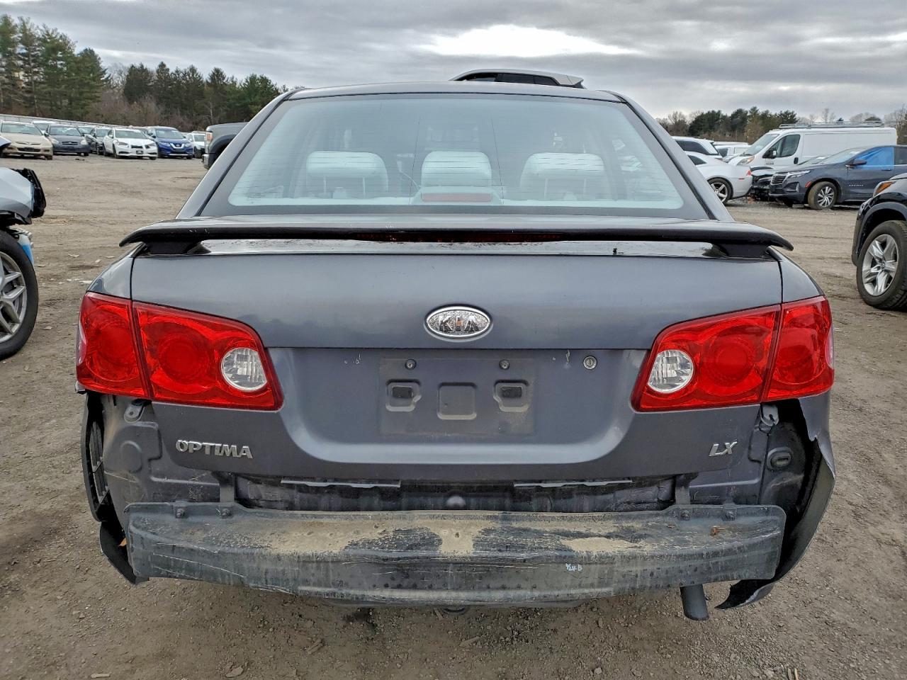 2007 Kia Optima Lx Gray vin: KNAGE123375156637