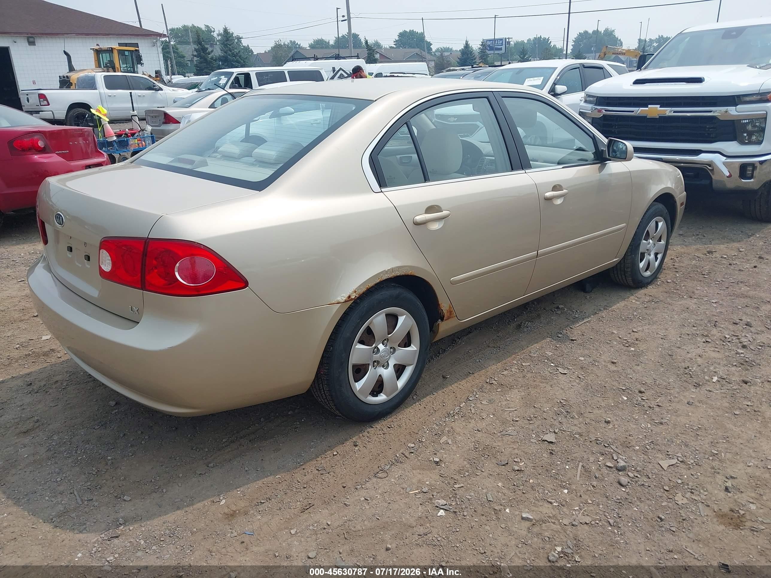 2008 Kia Optima Lx Gold vin: KNAGE123385170815