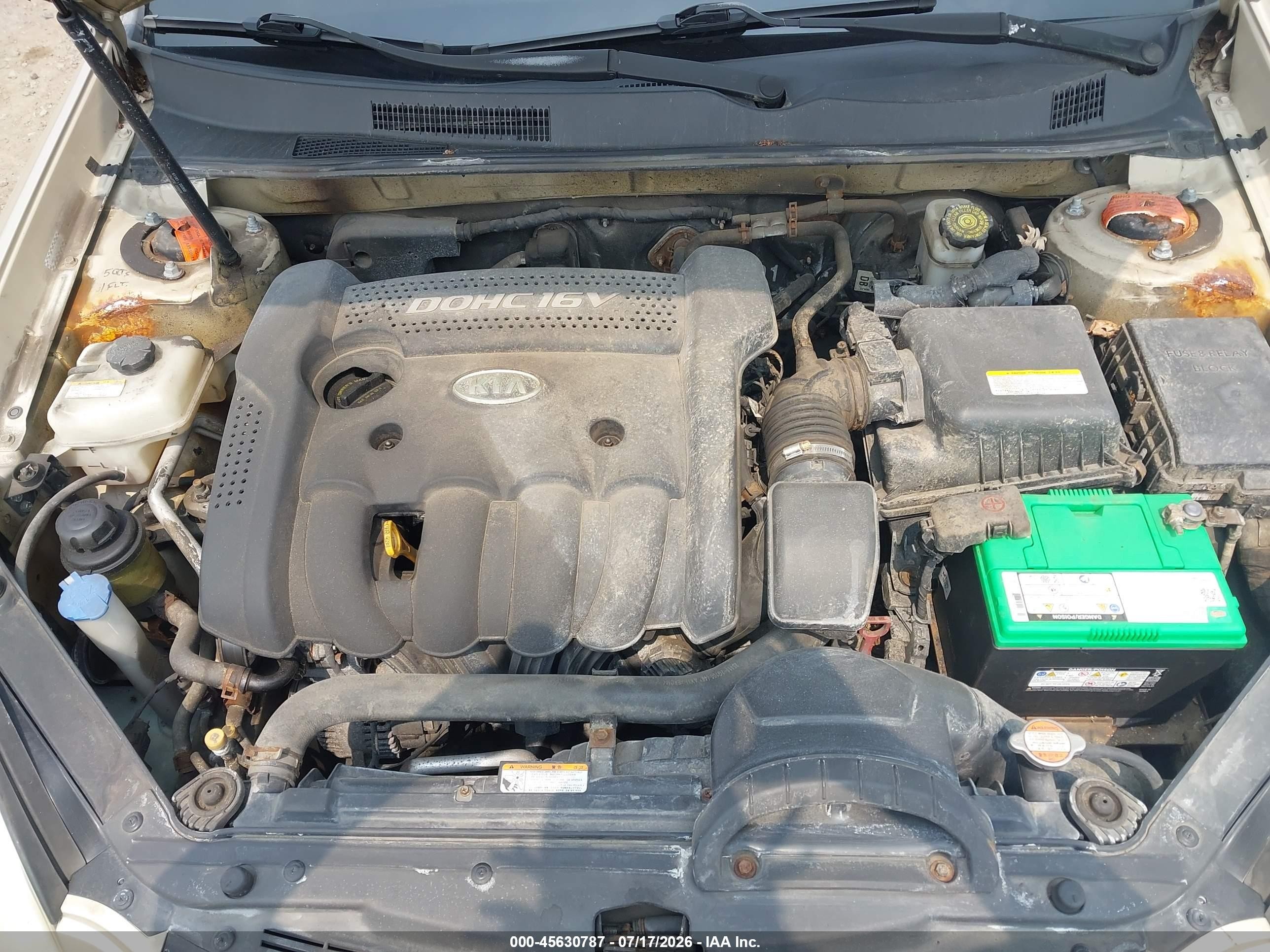 2008 Kia Optima Lx Gold vin: KNAGE123385170815
